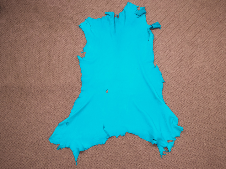 Garment Deerskin Leather: Turquoise (sq ft) 