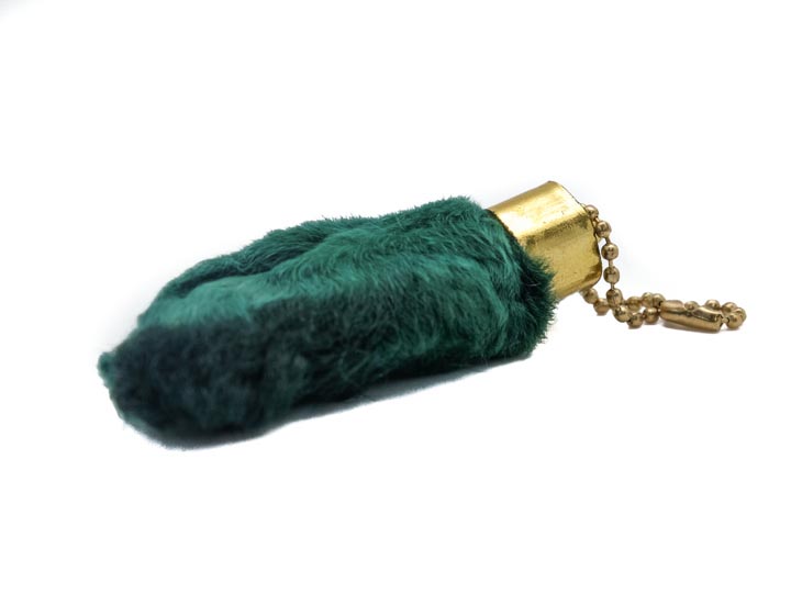 Dyed Rabbit Foot Keychain: Green - 42-02GR (L9)