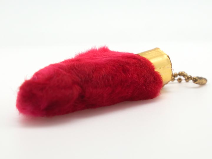 Dyed Rabbit Foot Keychain: Red - 42-02RD (L9)
