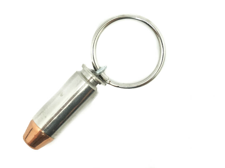 Bullet Keychain: 10mm Nickel 