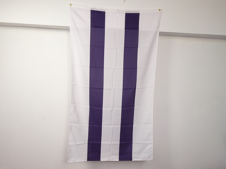 Two Row Wampum Flag: 36 x 60" - 521-09 (Q8)