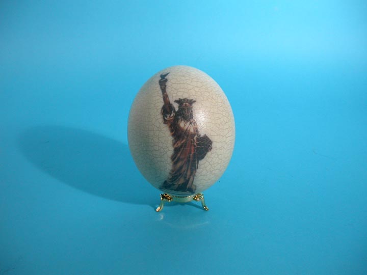 Decoupage Egg: USA Eagle / Statue of Liberty 
