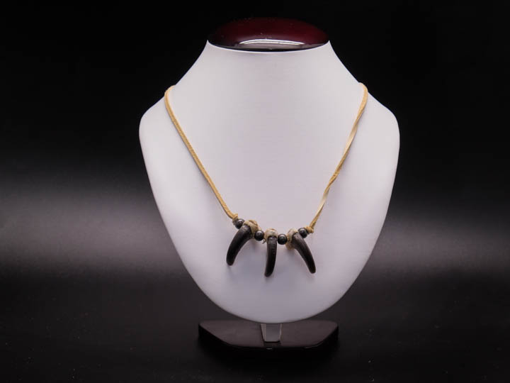 Real Black Bear 3-Claw Necklace 