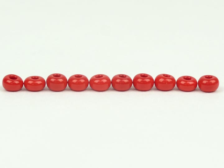 2/0 Seedbead Opaque Red (500 g bag) glass beads