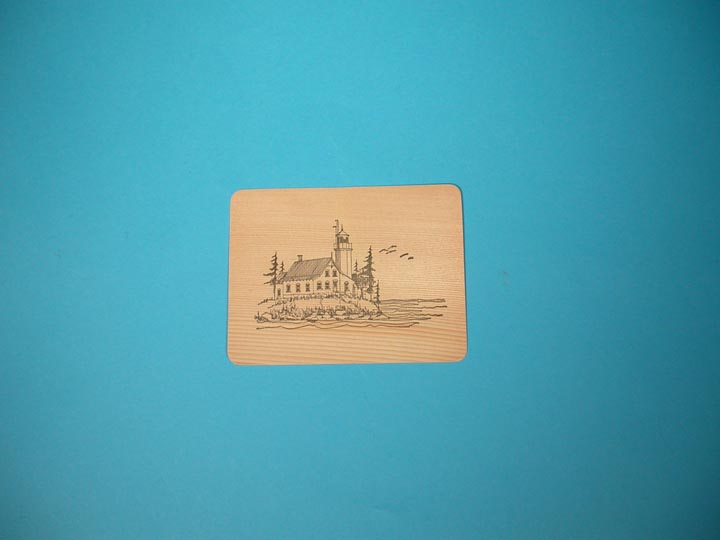 Lighthouse Wooden Postcard 