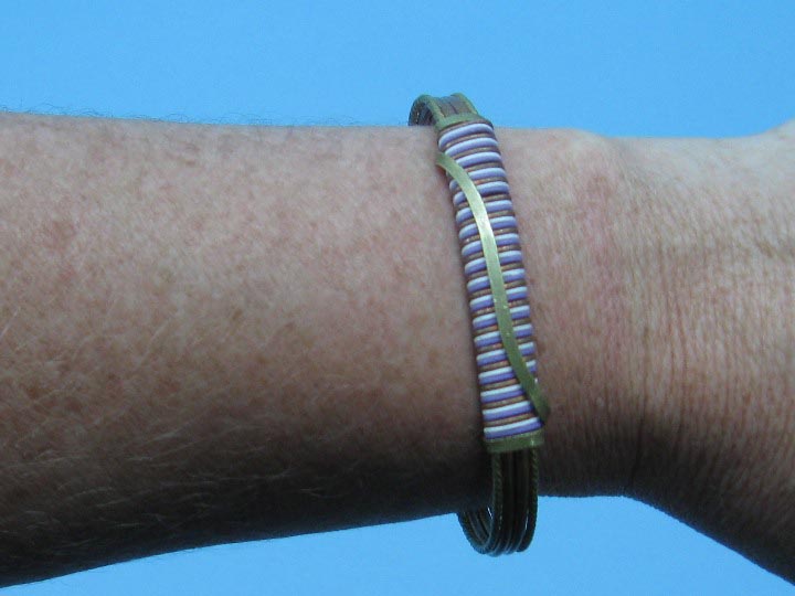Two-Tone Copper Bracelet: Wire-Wrapped: Color 