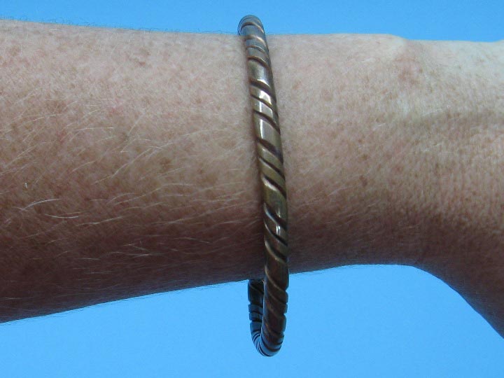 Copper Bracelet: Monotone Twisted 