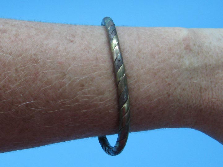 Copper Bracelet: Multicolor Twisted 