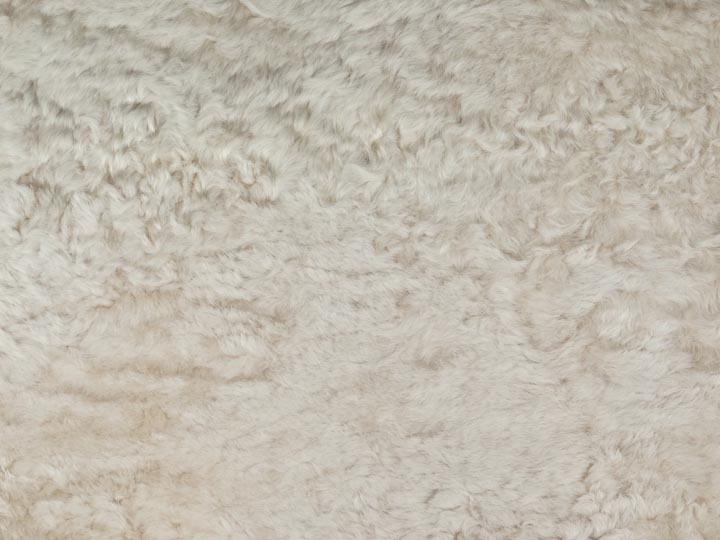 Icelandic Sheepskin Shearling: Suede: White Cream: 20-22mm (sq ft) 