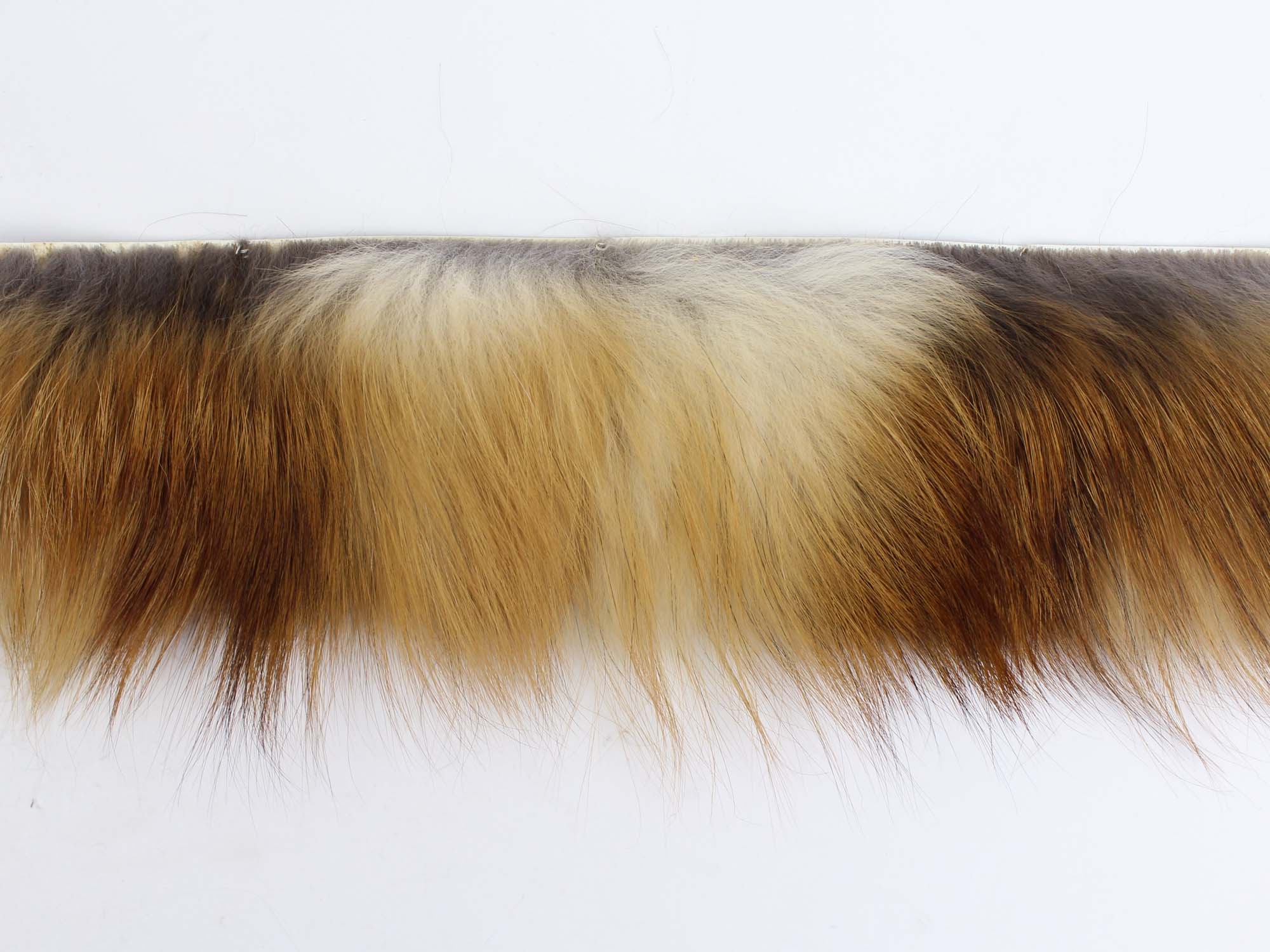 Red Fox Fur Strip: Natural: 1.5" wide (ft) 