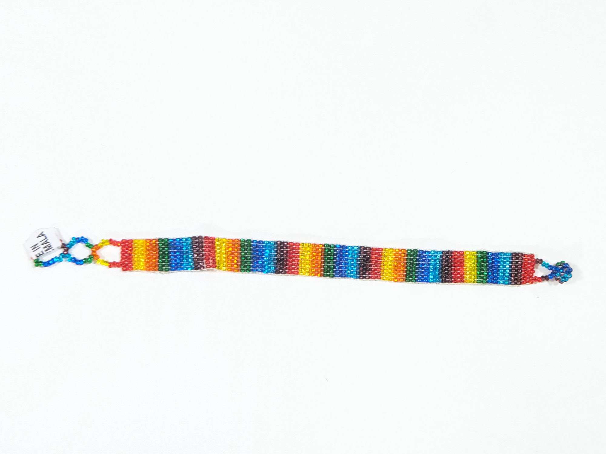 Guatemalan Beaded Bracelet: 8-Bead Multi-Color 