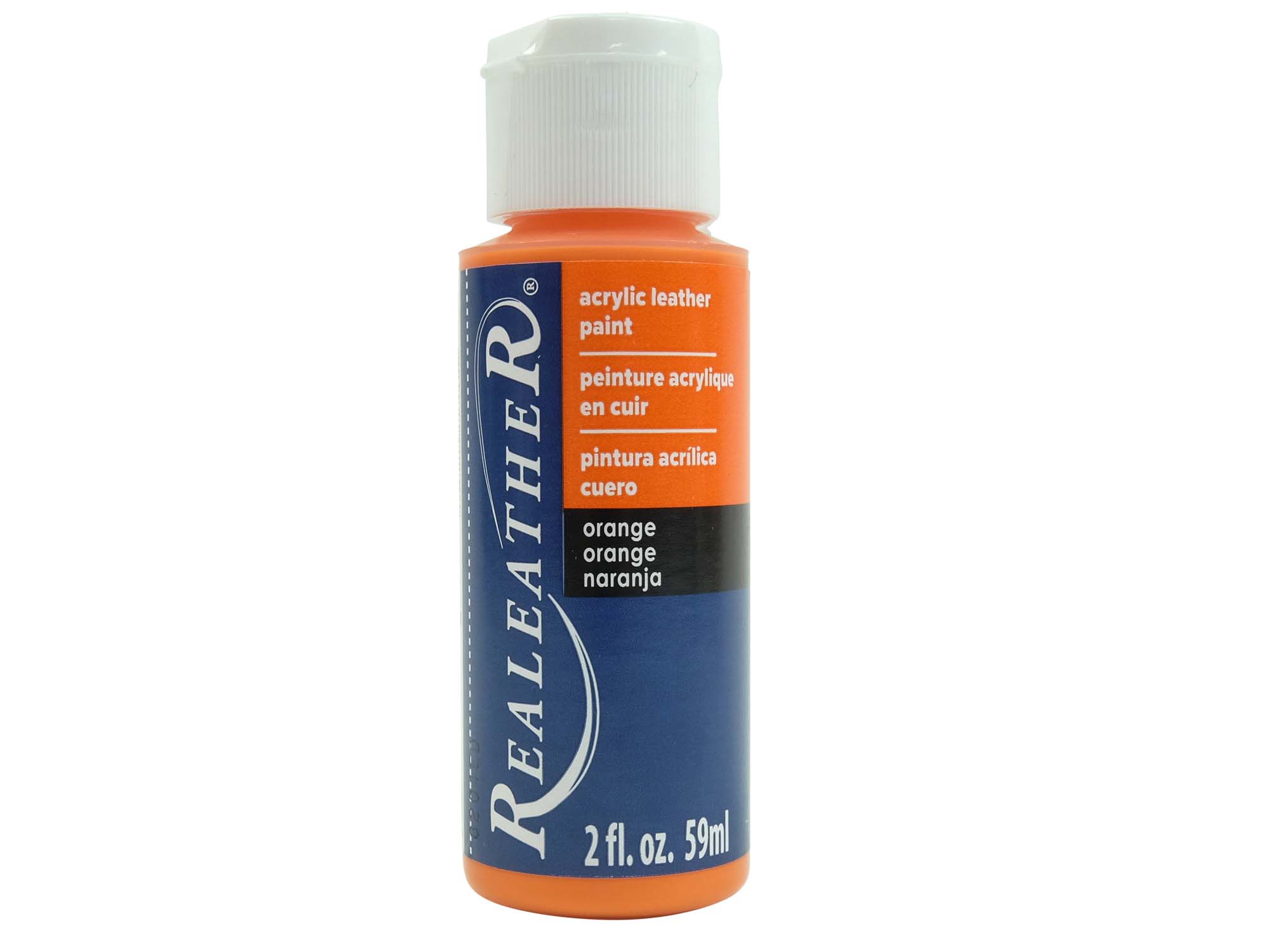 Acrylic Leather Paint: Orange (2 ounce bottle) acrylic leather paints, real leather paints