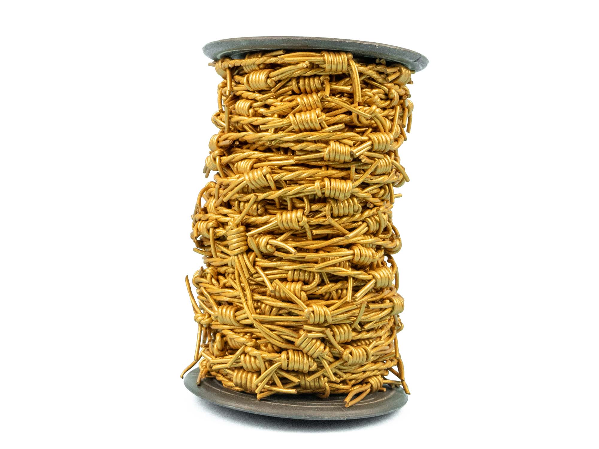 Round Barb Wire Cord 1.5mm x 25m: Gold 