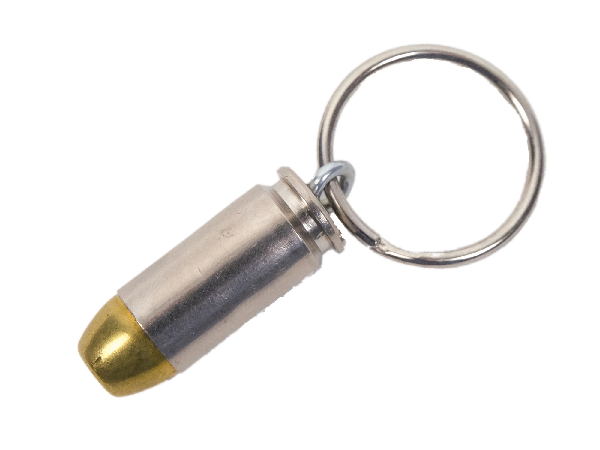 Bullet Keychain: 40 Cal S&W Nickel - All Brass 