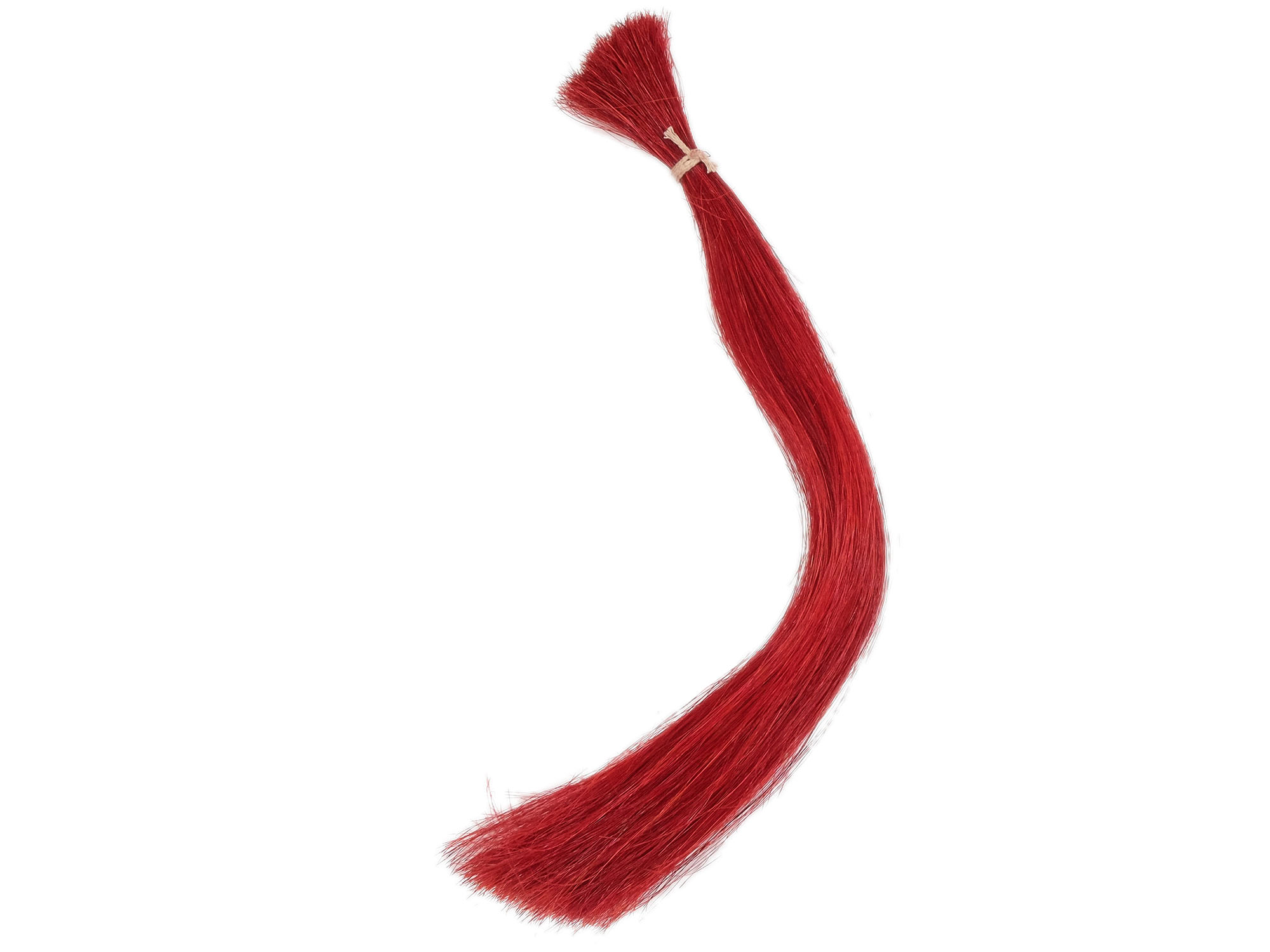 Dyed Horse Tail Hair: Double Drawn: 13-14": Dark Red (oz) 