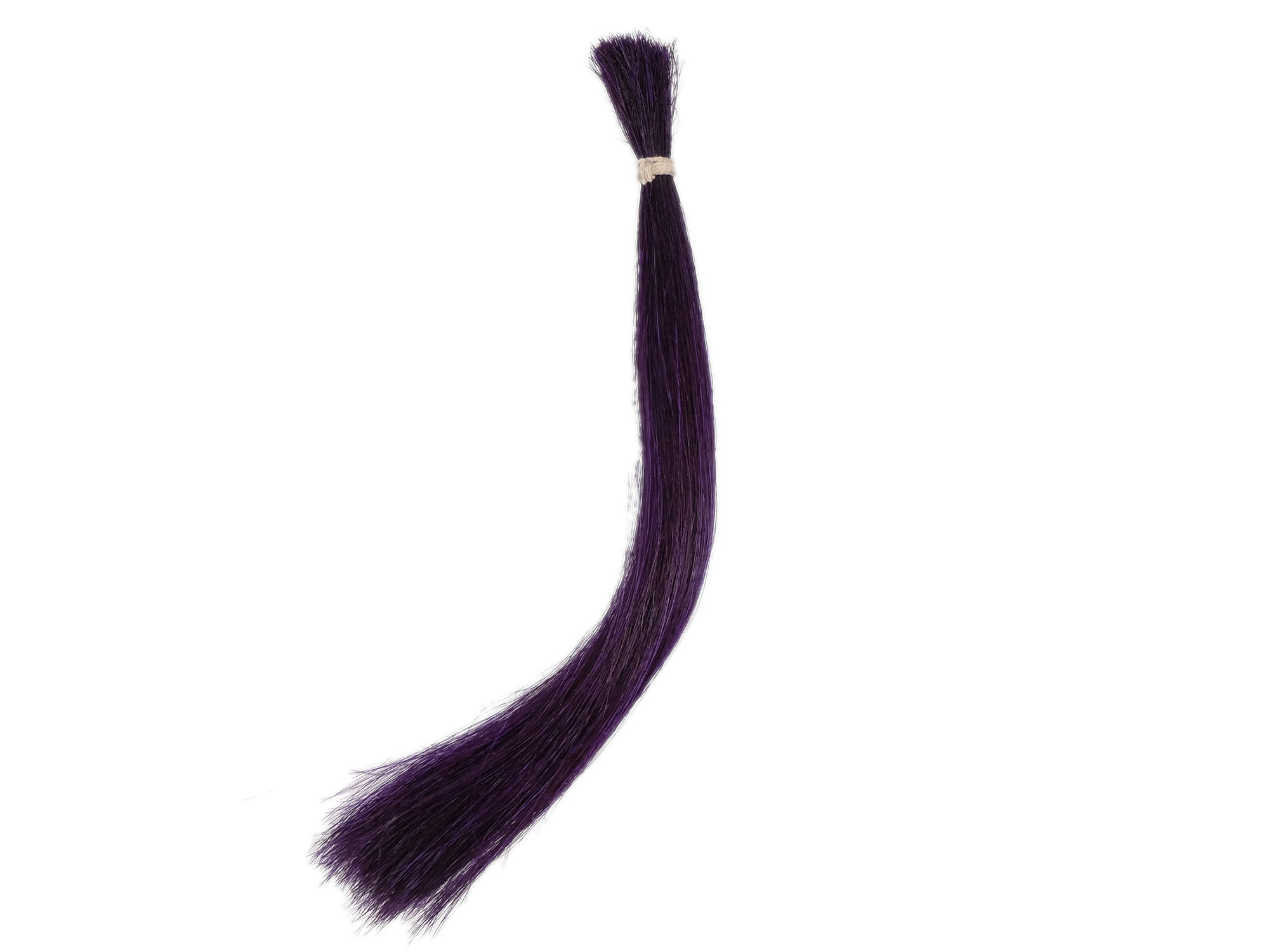 Dyed Horse Tail Hair: Double Drawn: 13-14": Purple (oz) 