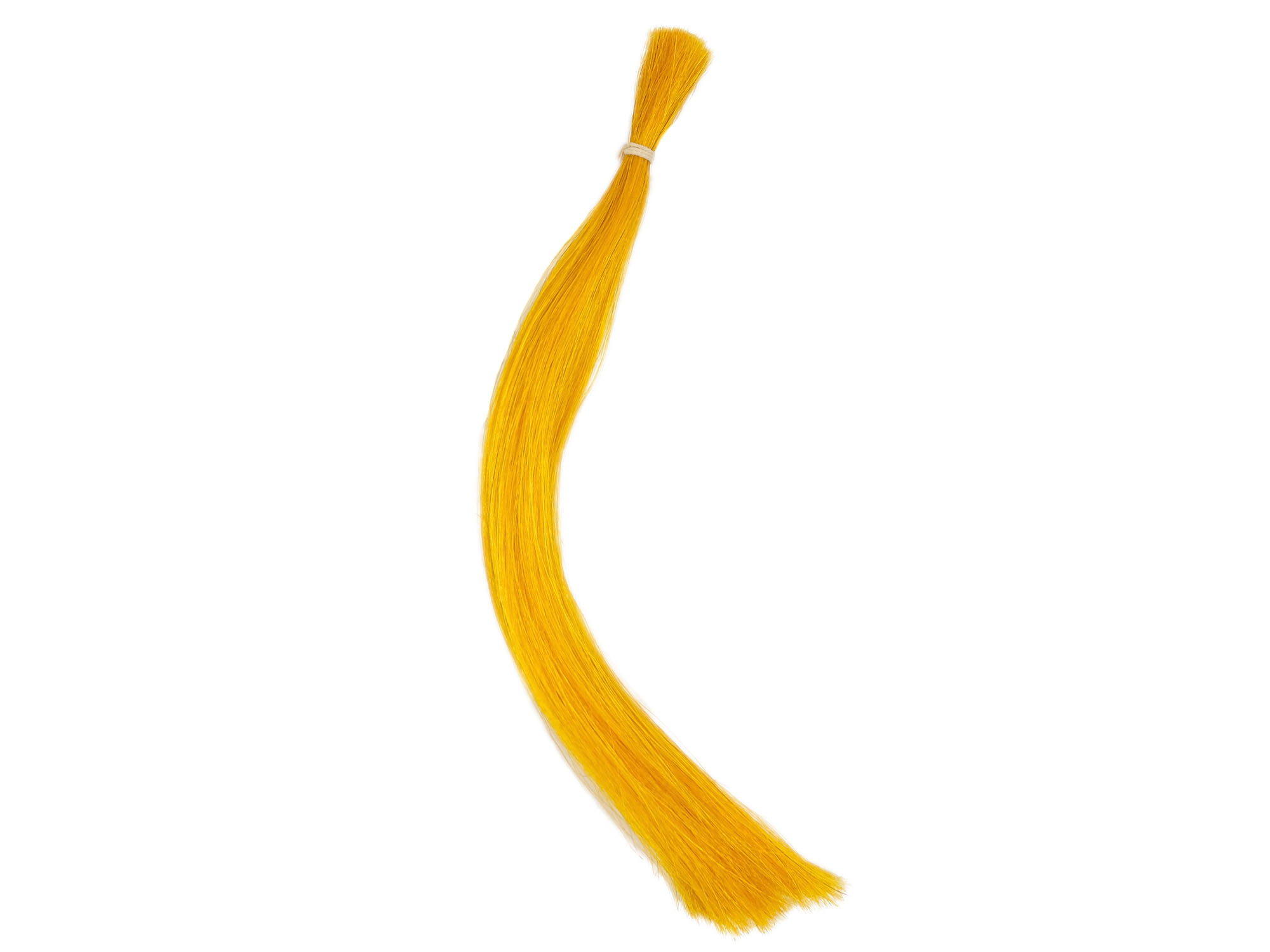 Dyed Horse Tail Hair: Double Drawn: 13-14": Yellow (oz) 
