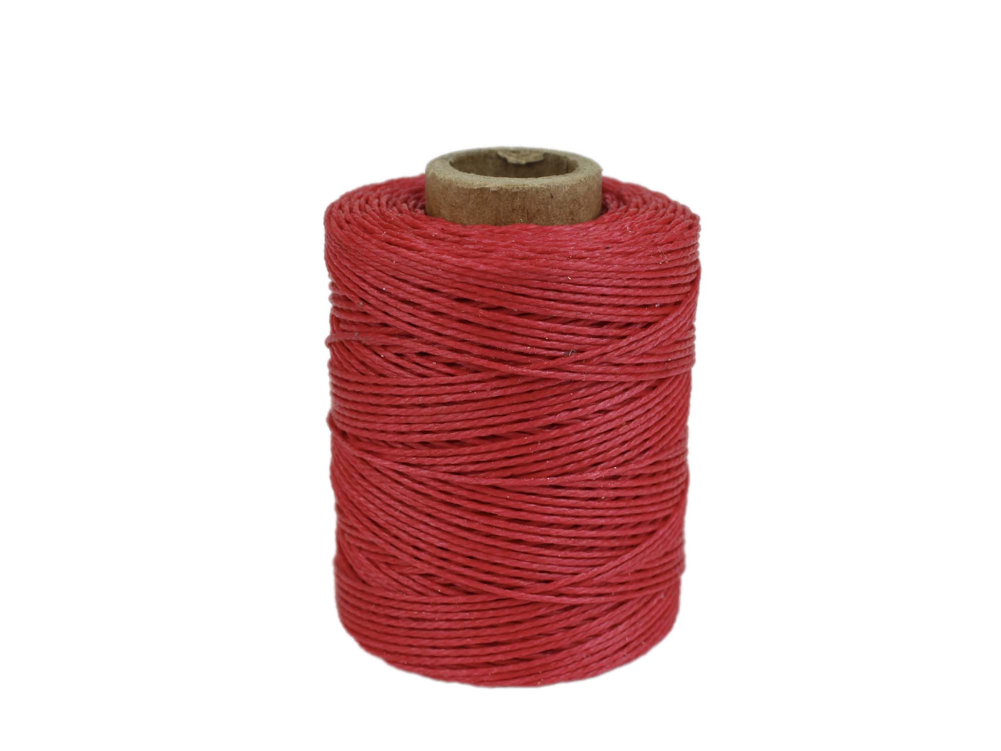 Macrame/Jewelry Twine: Polyester: 3-Ply: Waxed: 2 oz: Red 
