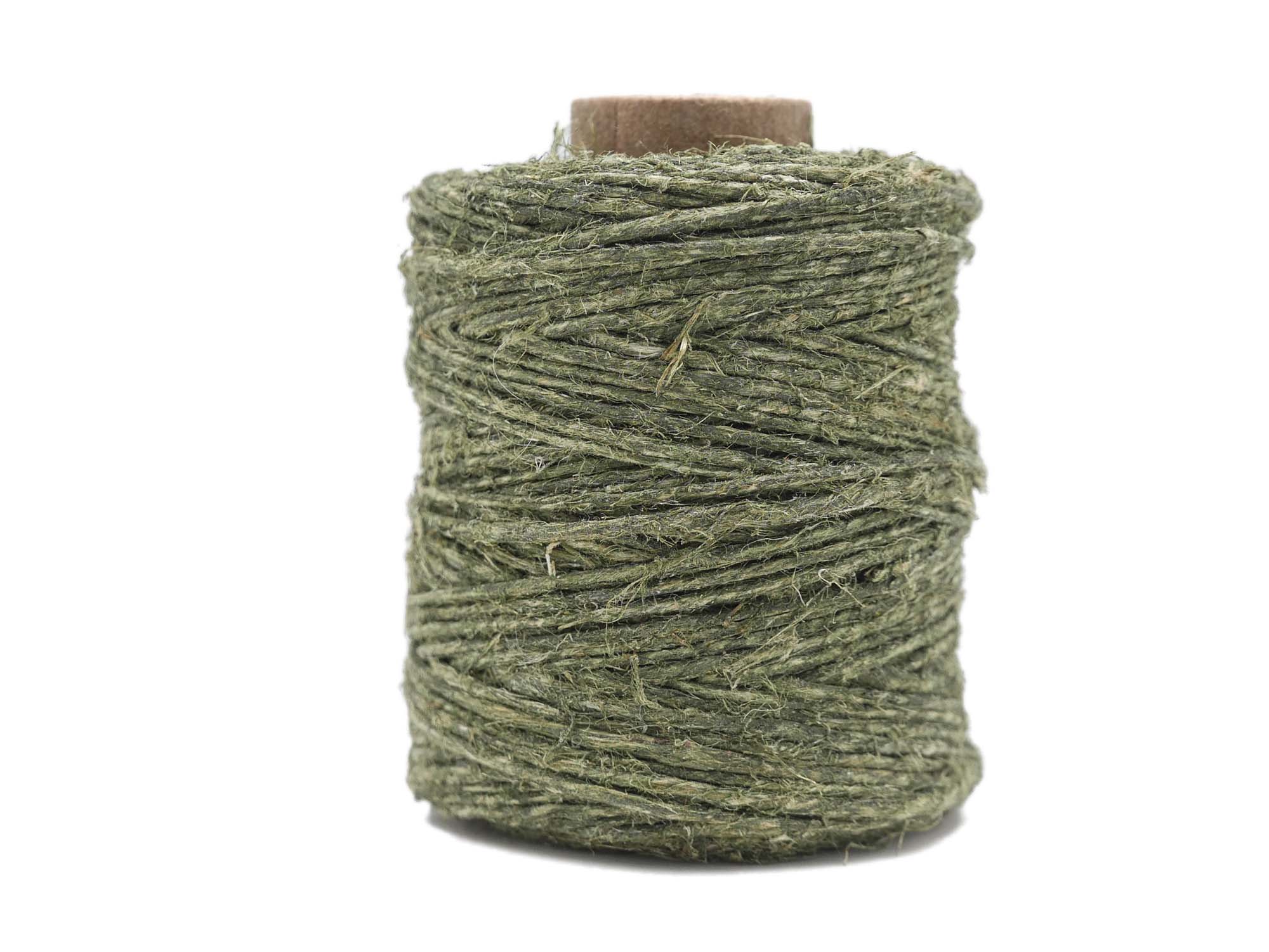 Antiqued Hemp Cord: 2-ounce Roll: Olive 