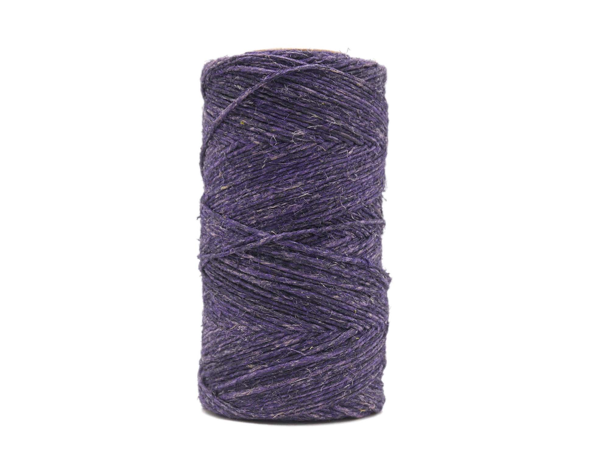 Antiqued Hemp Cord: 4-ounce Roll: Purple 