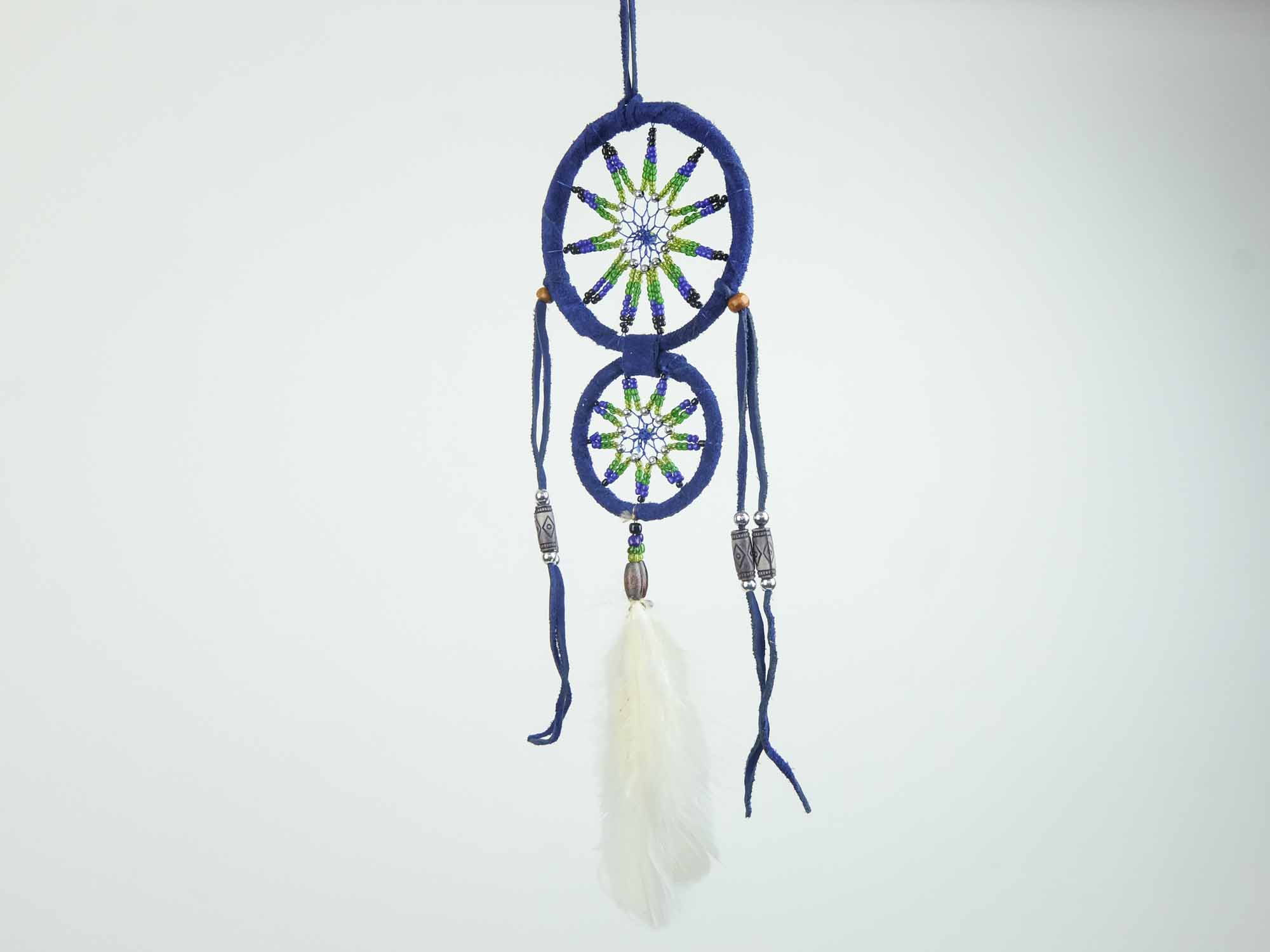 Mother & Child Leather Wrapped Dreamcatcher: 3" - 1144-MC03-AS (Q4)