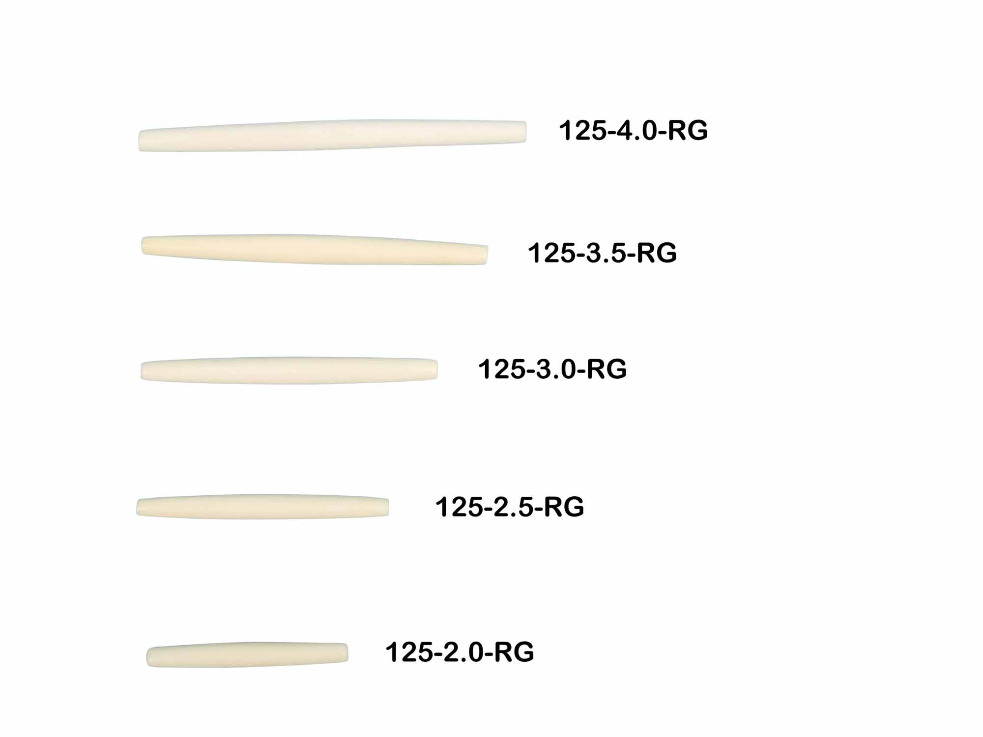 Bone Hairpipe: Regular: 3.5" (100/box) - 125-3.5-RG (A9)