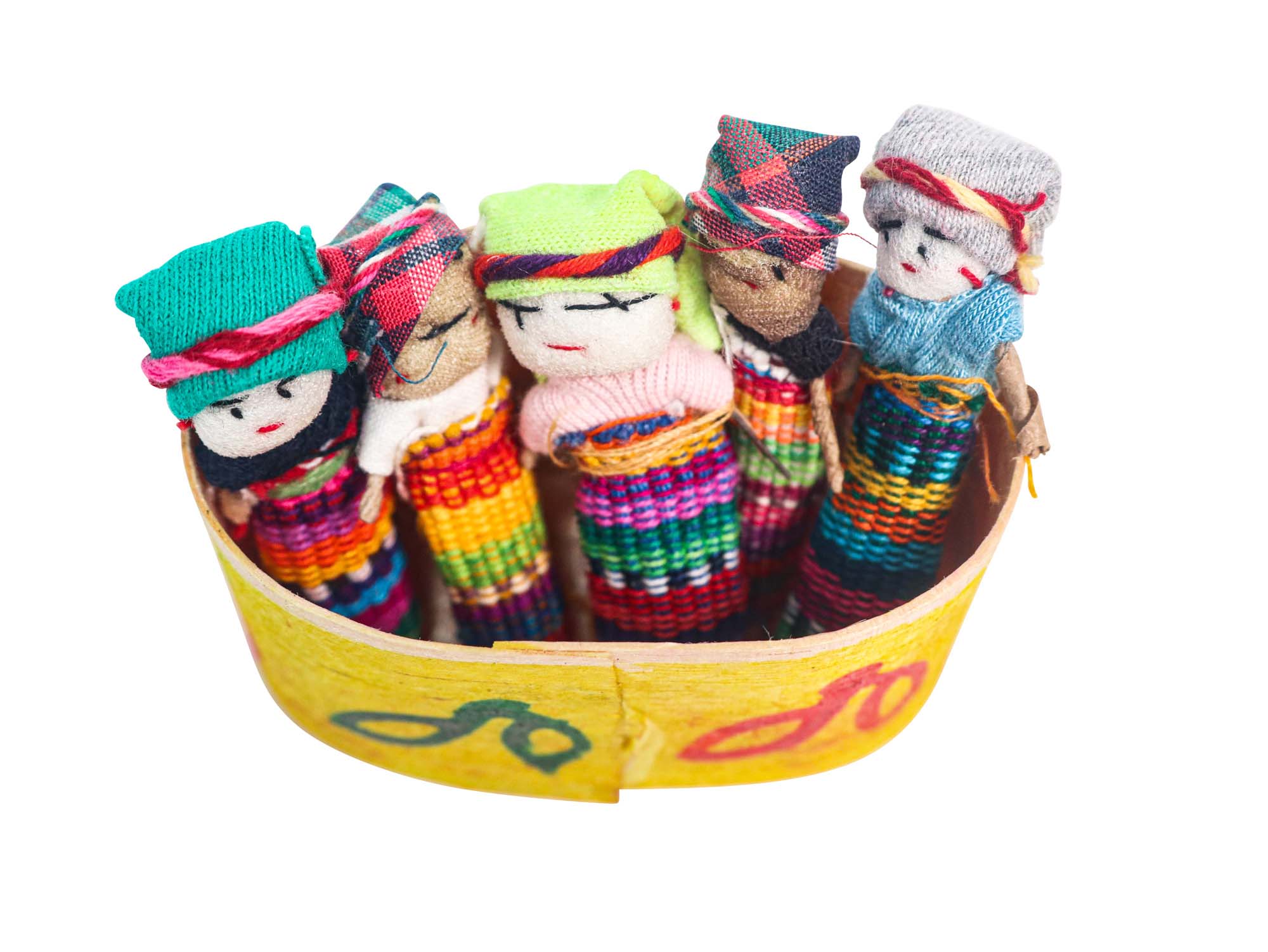 Worry Dolls: 2": Box of Five   guatemalan worry dolls, mayan worry dolls
