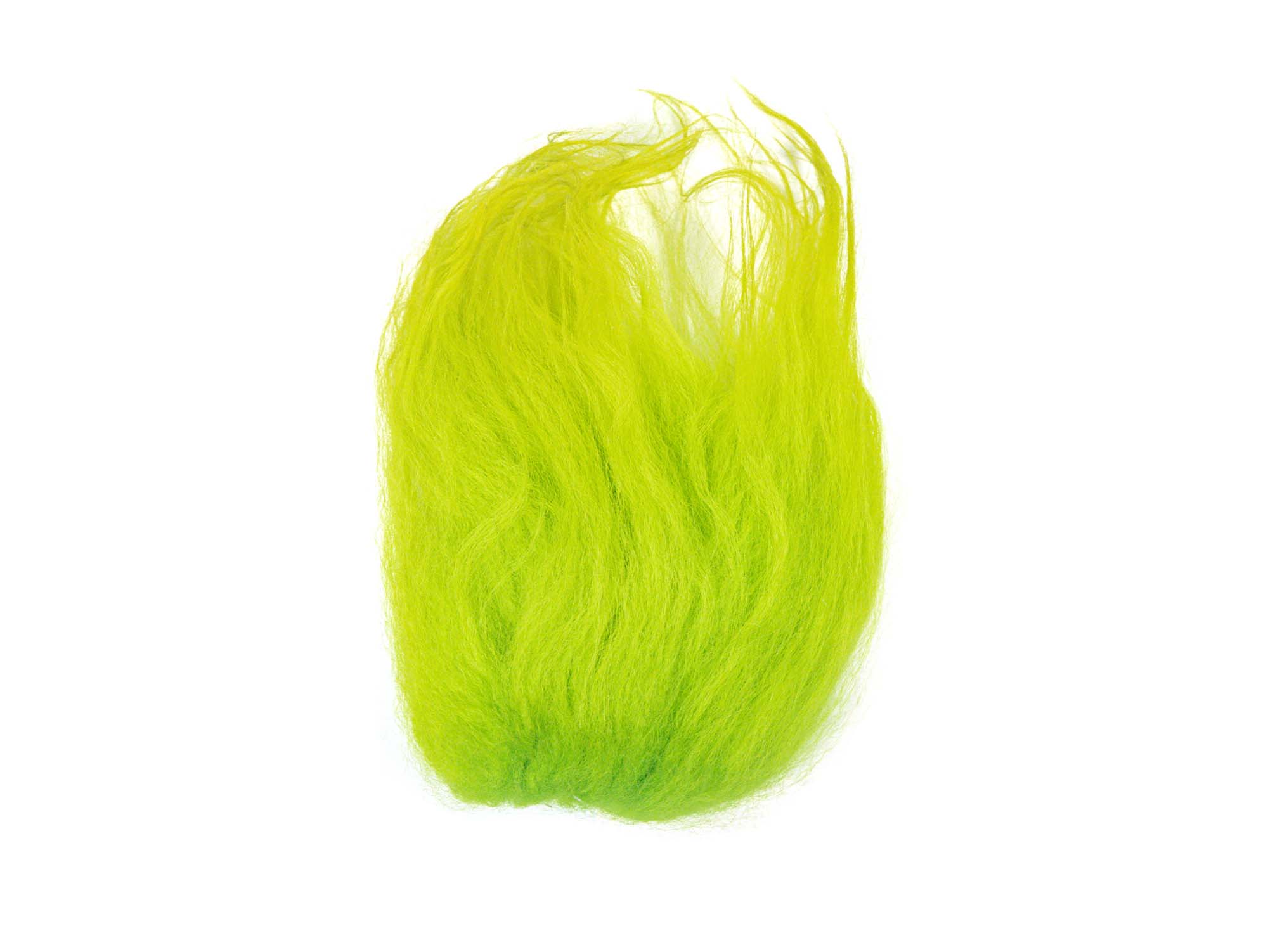 Dyed Icelandic Sheepskin Fly Fishing Piece: Lime Green 