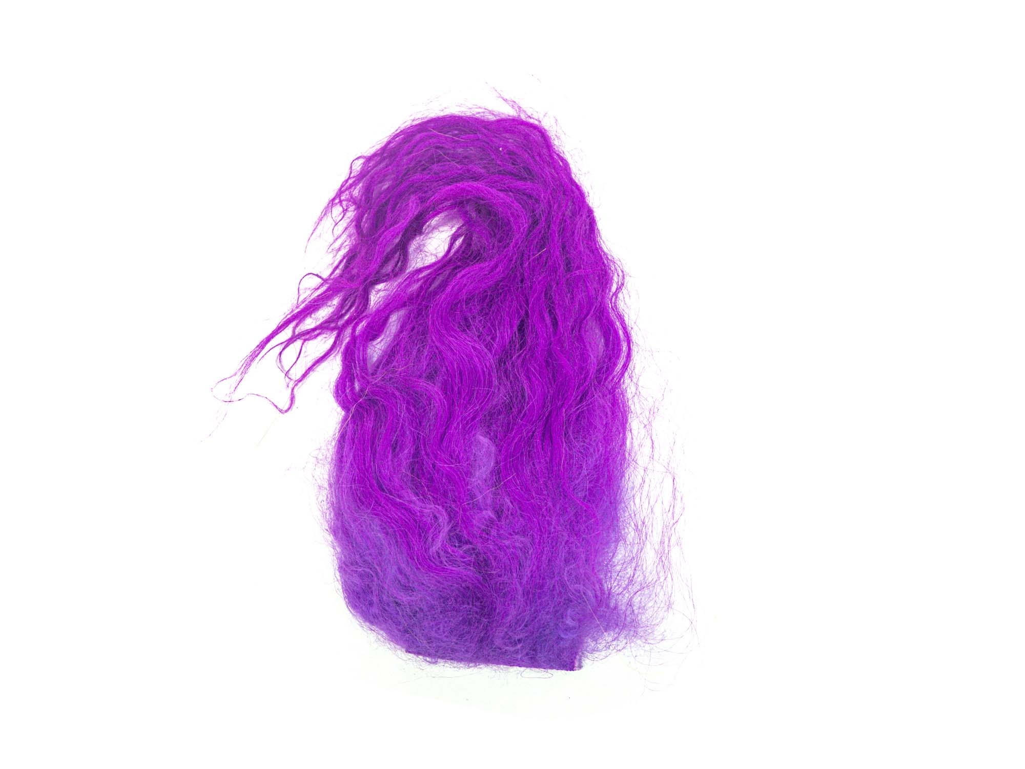 Dyed Icelandic Sheepskin Craft Fur Piece: Purple 