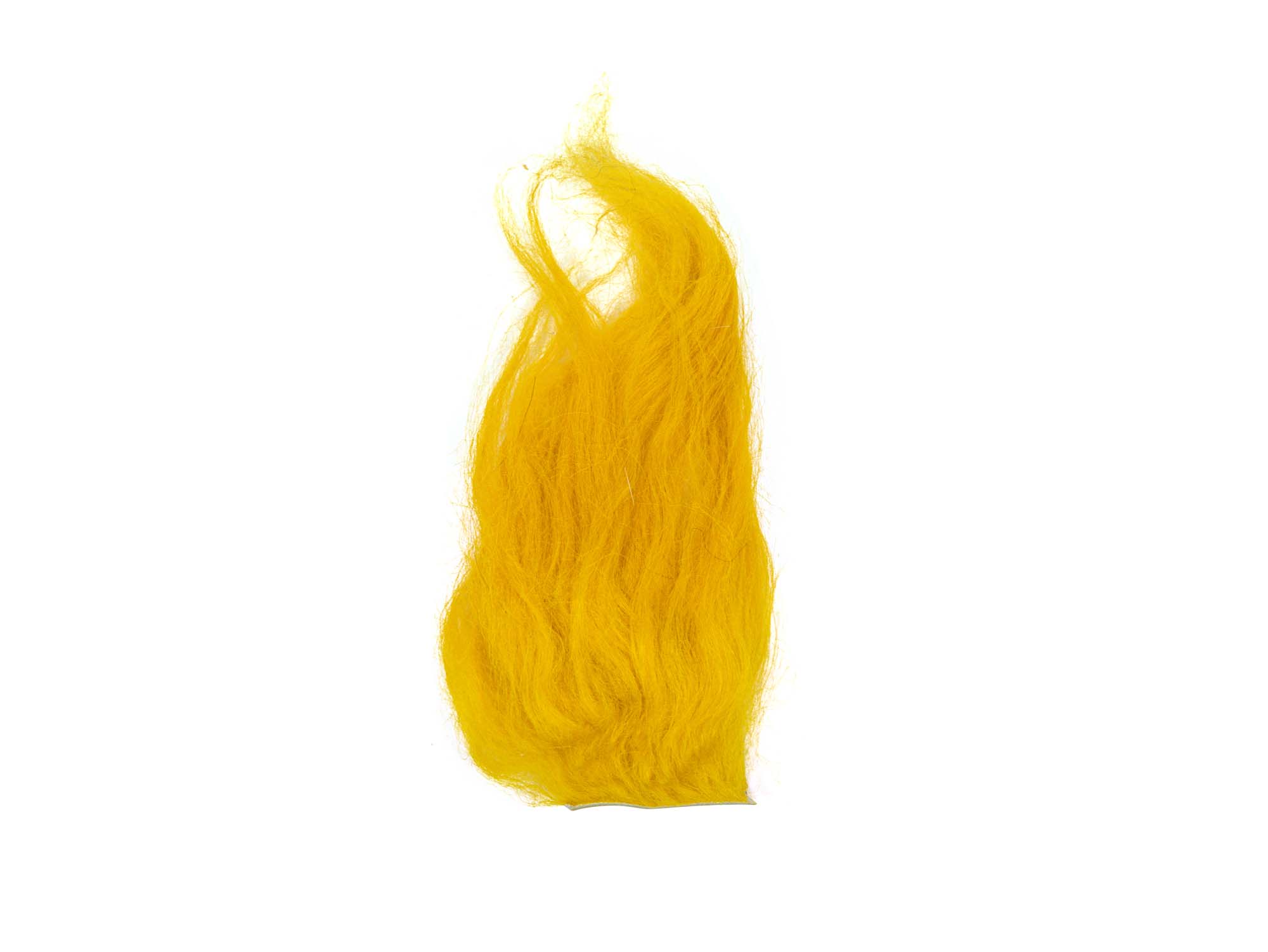 Dyed Icelandic Sheepskin Craft Fur Piece: Yellow 