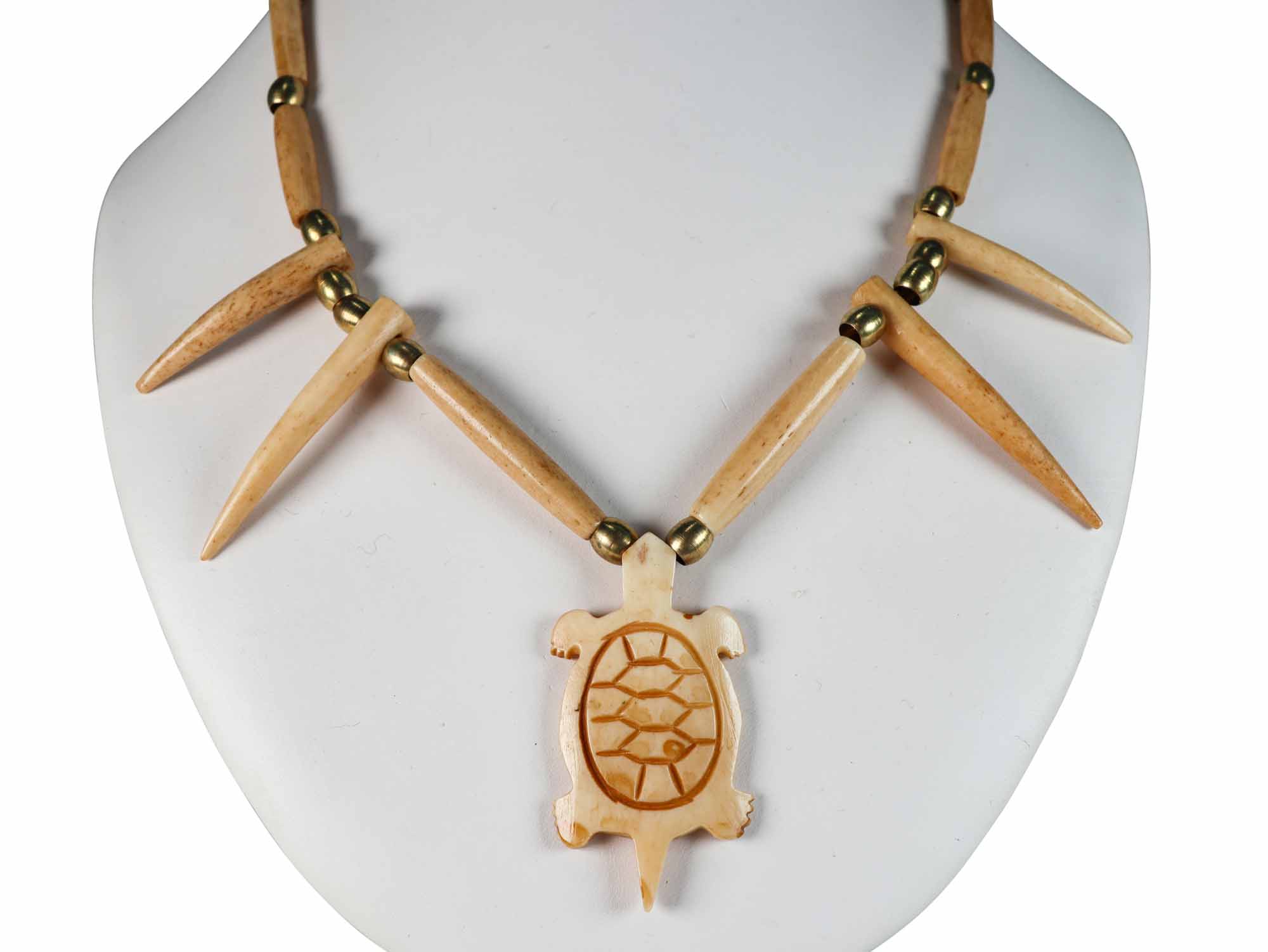 Iroquois Bone Turtle Necklace 