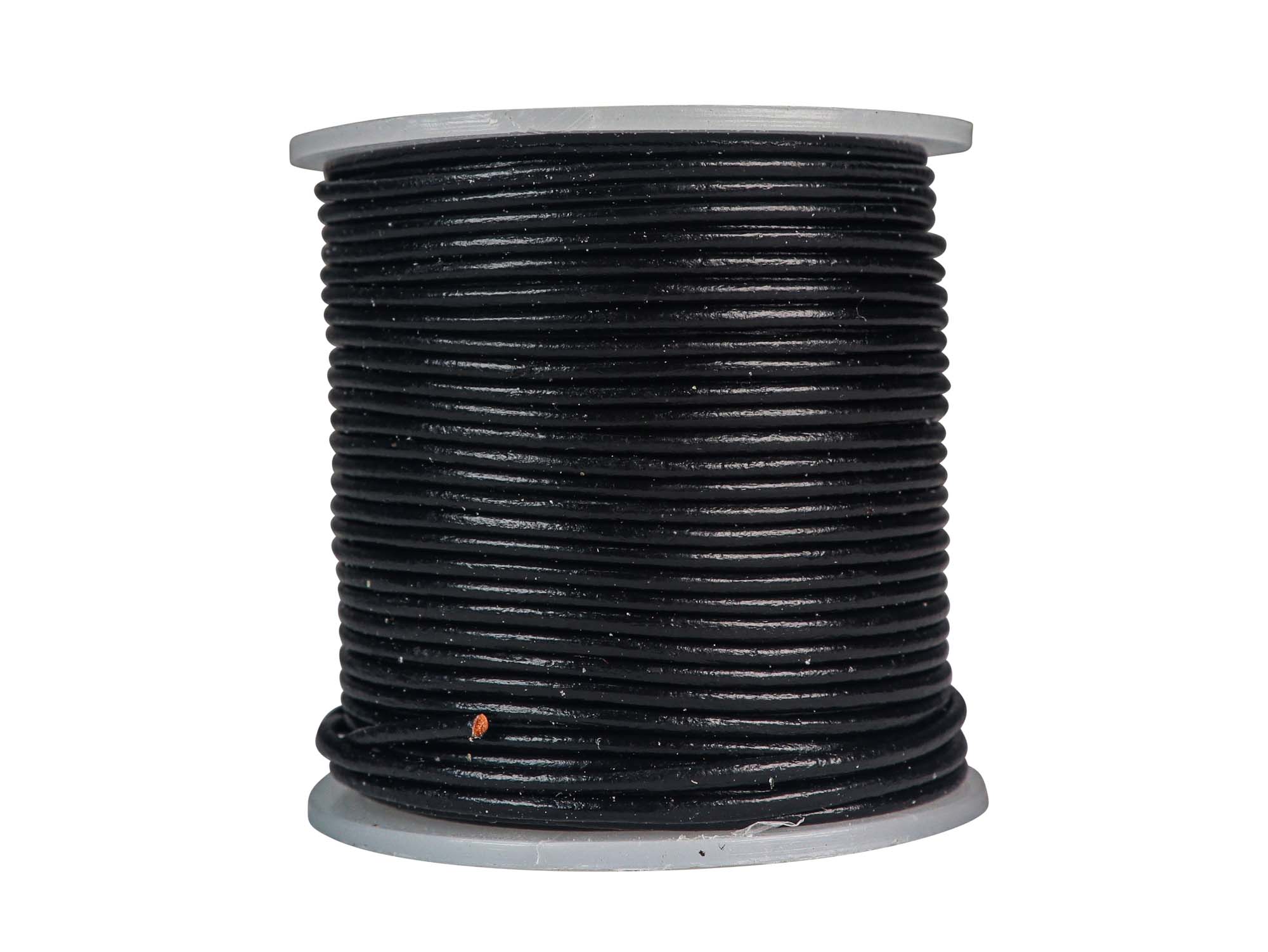 Leather Cord 1mm x 25m: Black 