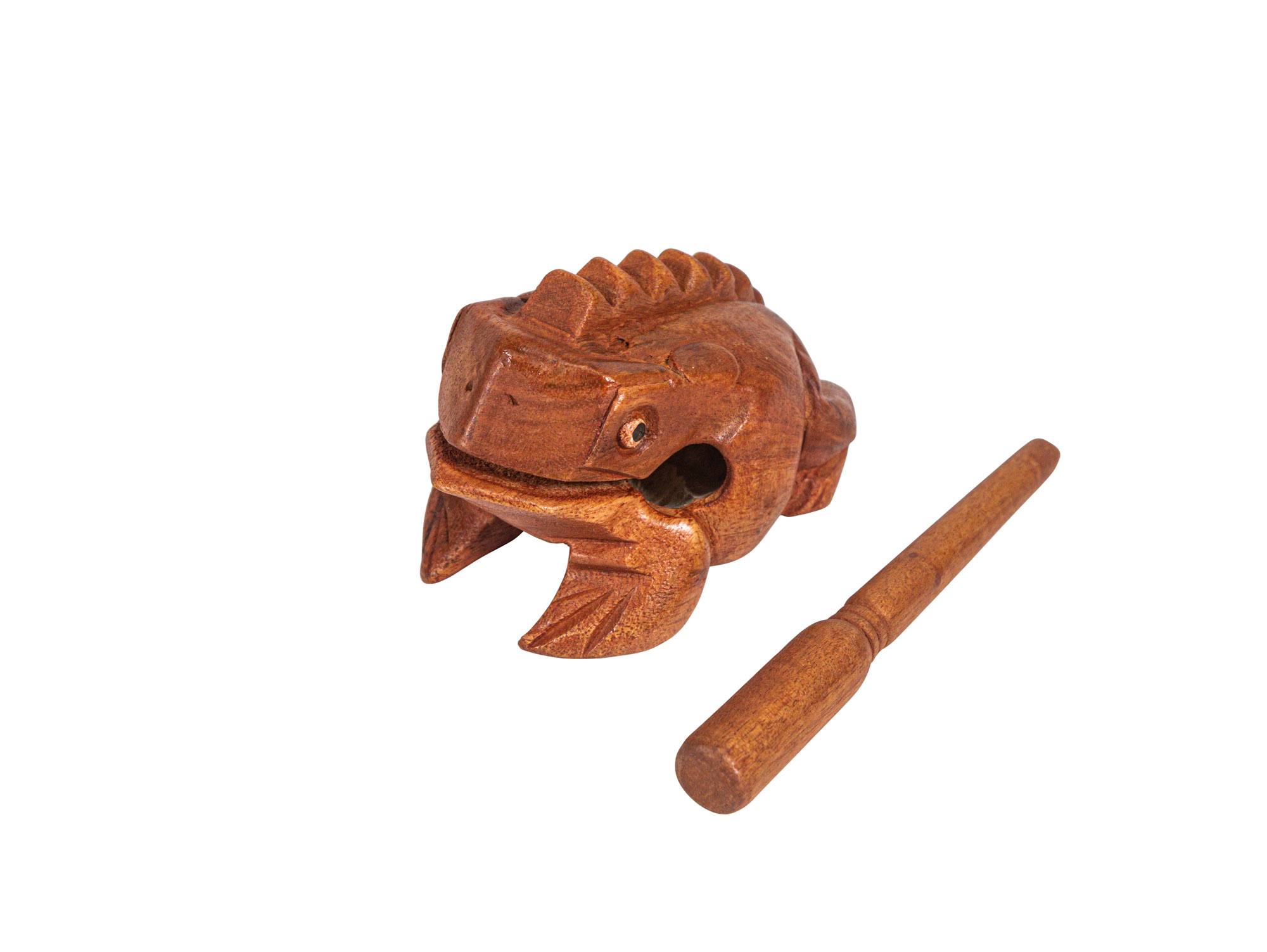 Frog Instrument: 4" to 5" wooden frogs, wooden instrument, musical frogs