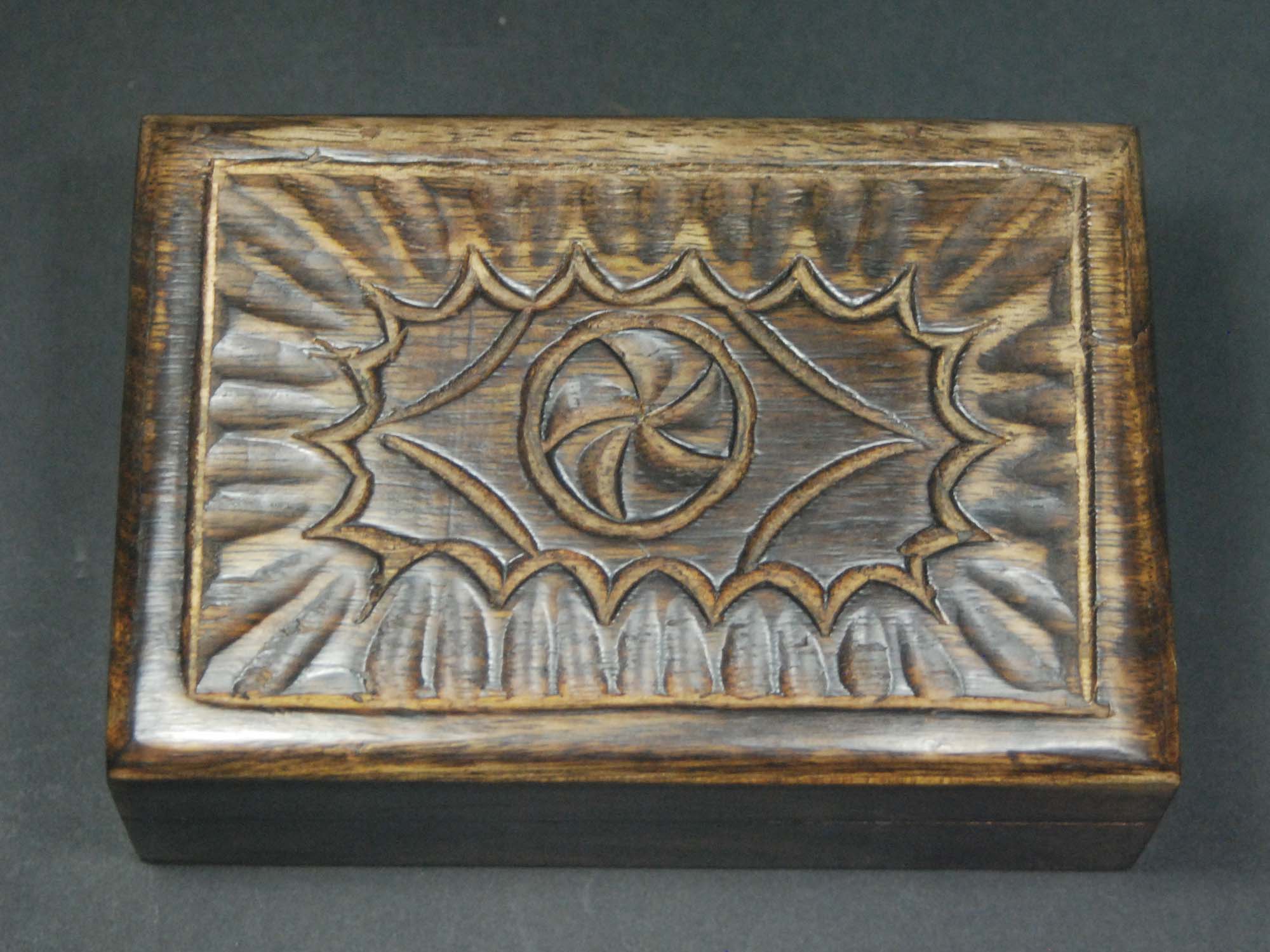 Treasure Chest: Small, Floral, Carved cremation boxes