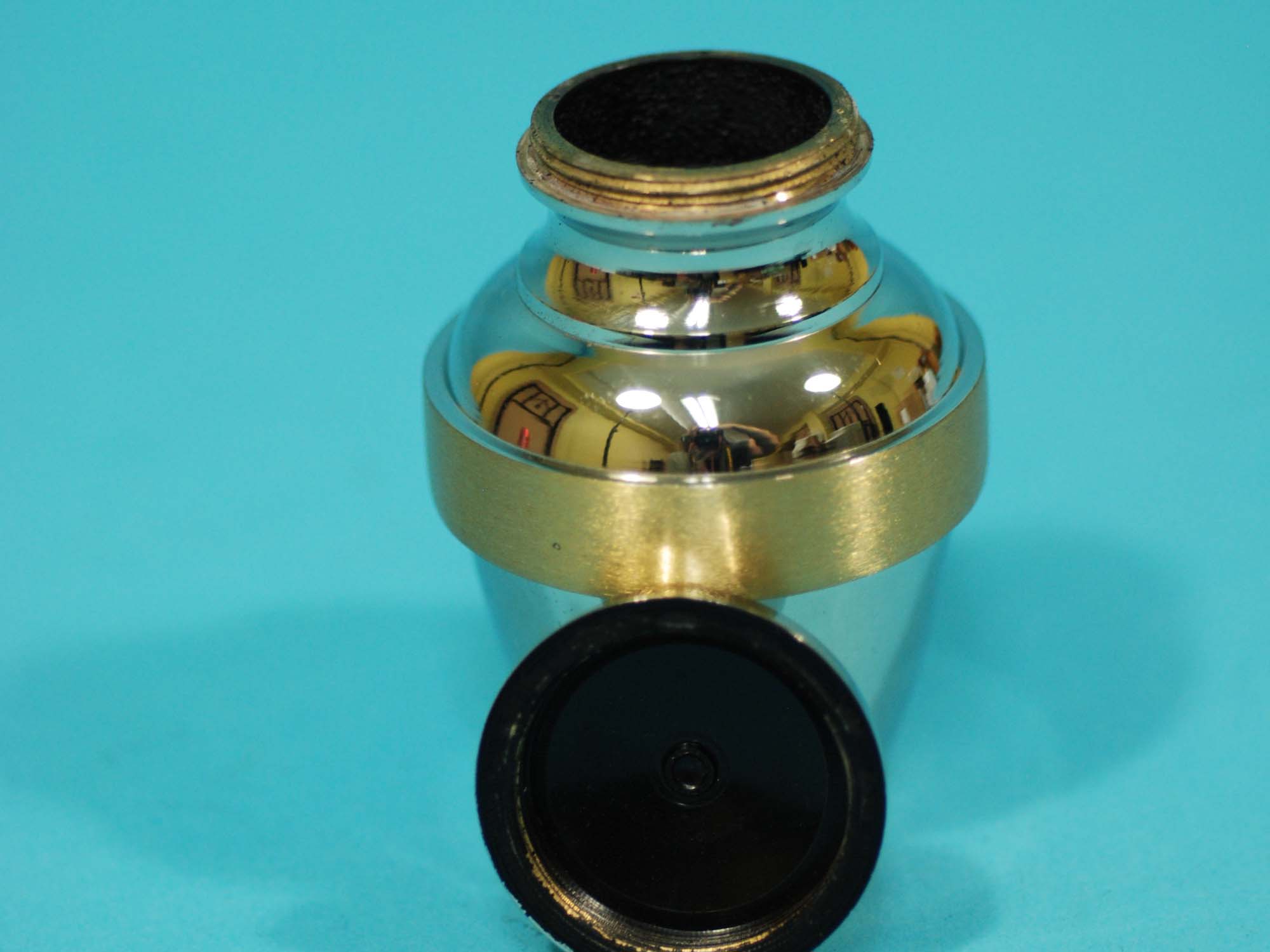 Cremation Keepsake Urn In Velvet Box: Brass: Bright Pewter Finish - 1136-30-505 (8UW10)