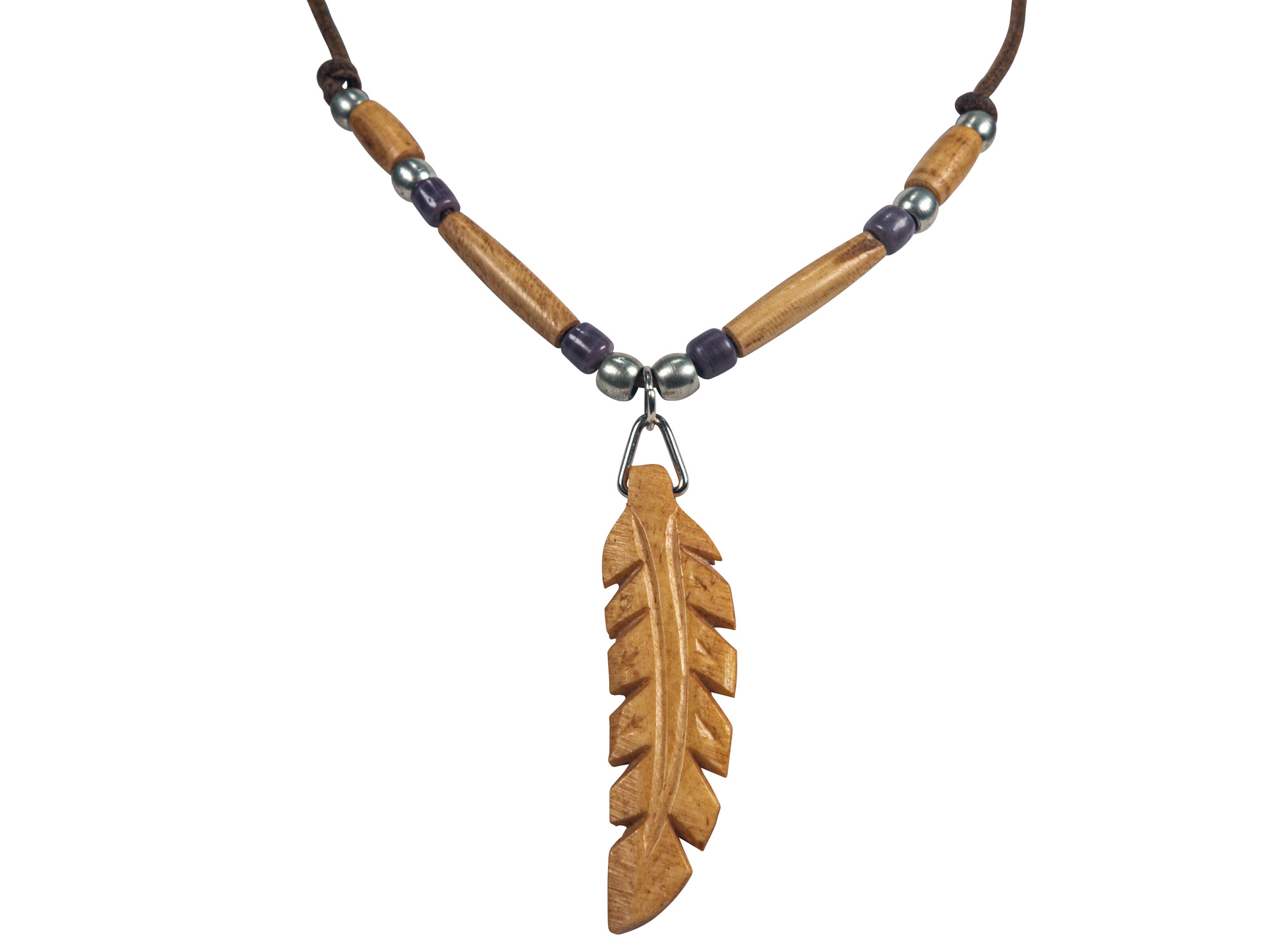 Mohawk Bone Feather Necklace 