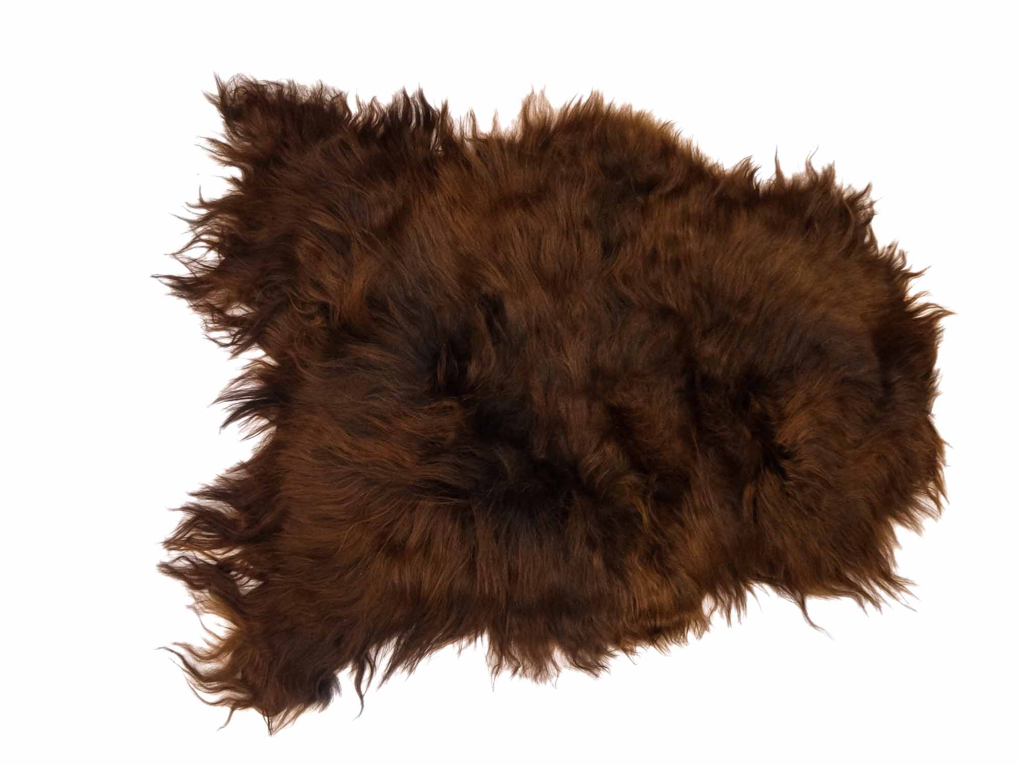 Dyed Icelandic Sheepskin: Black & Rusty: 90-100cm or 36" to 40" 