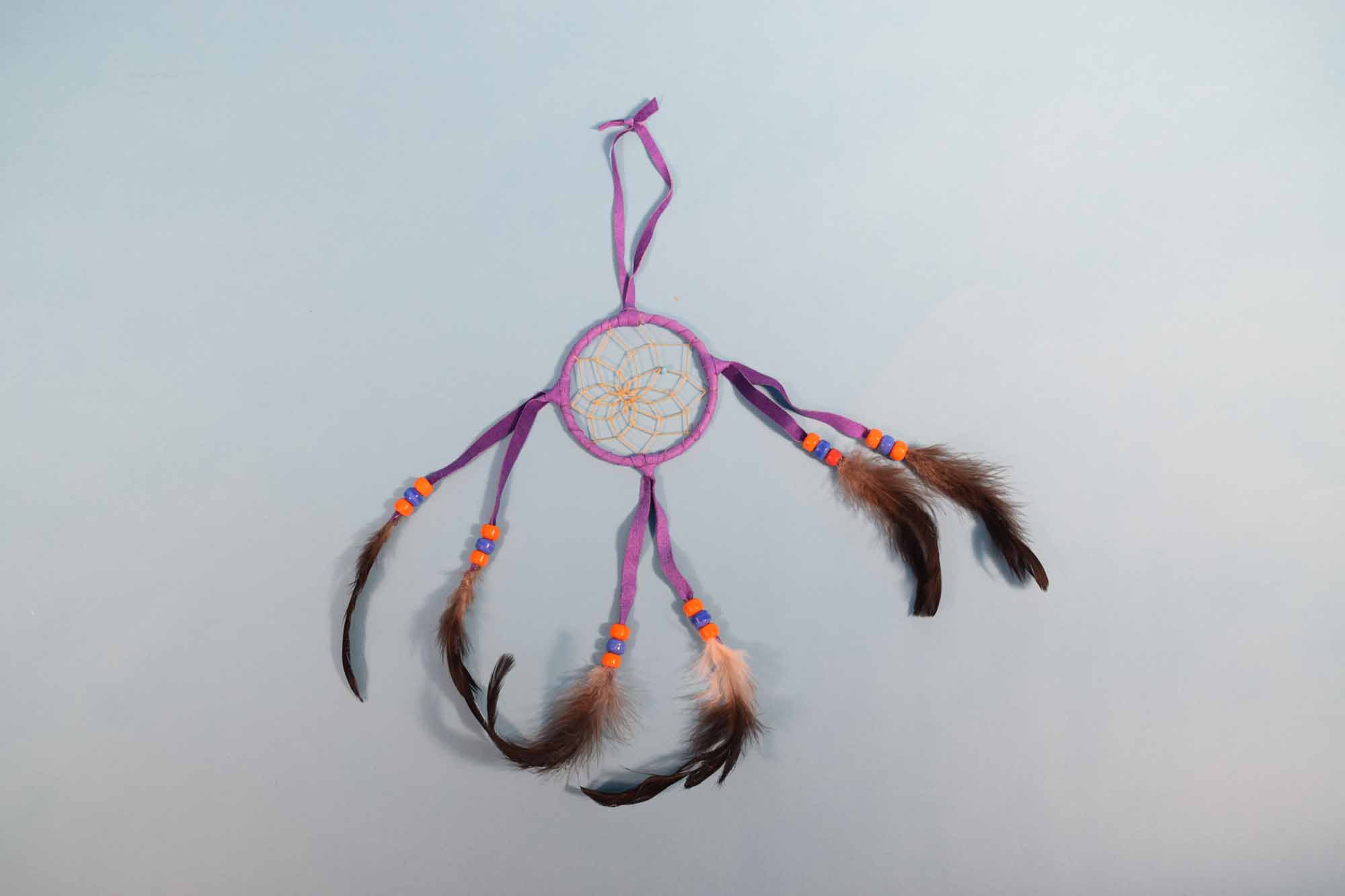 Navajo Dreamcatcher with Glass Beads: 3" 