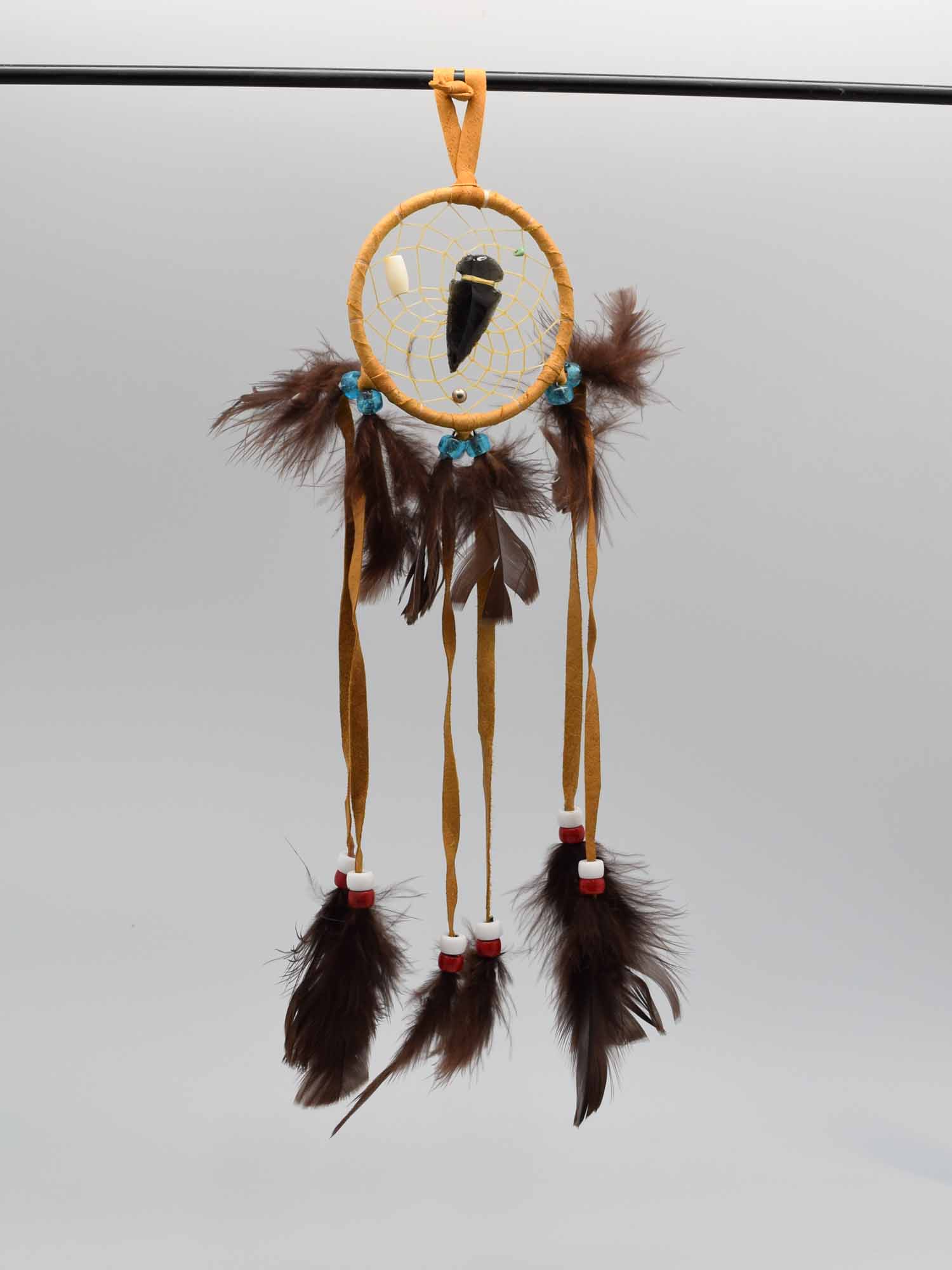 Navajo Fancy Dreamcatcher with Glass Beads: 3" 