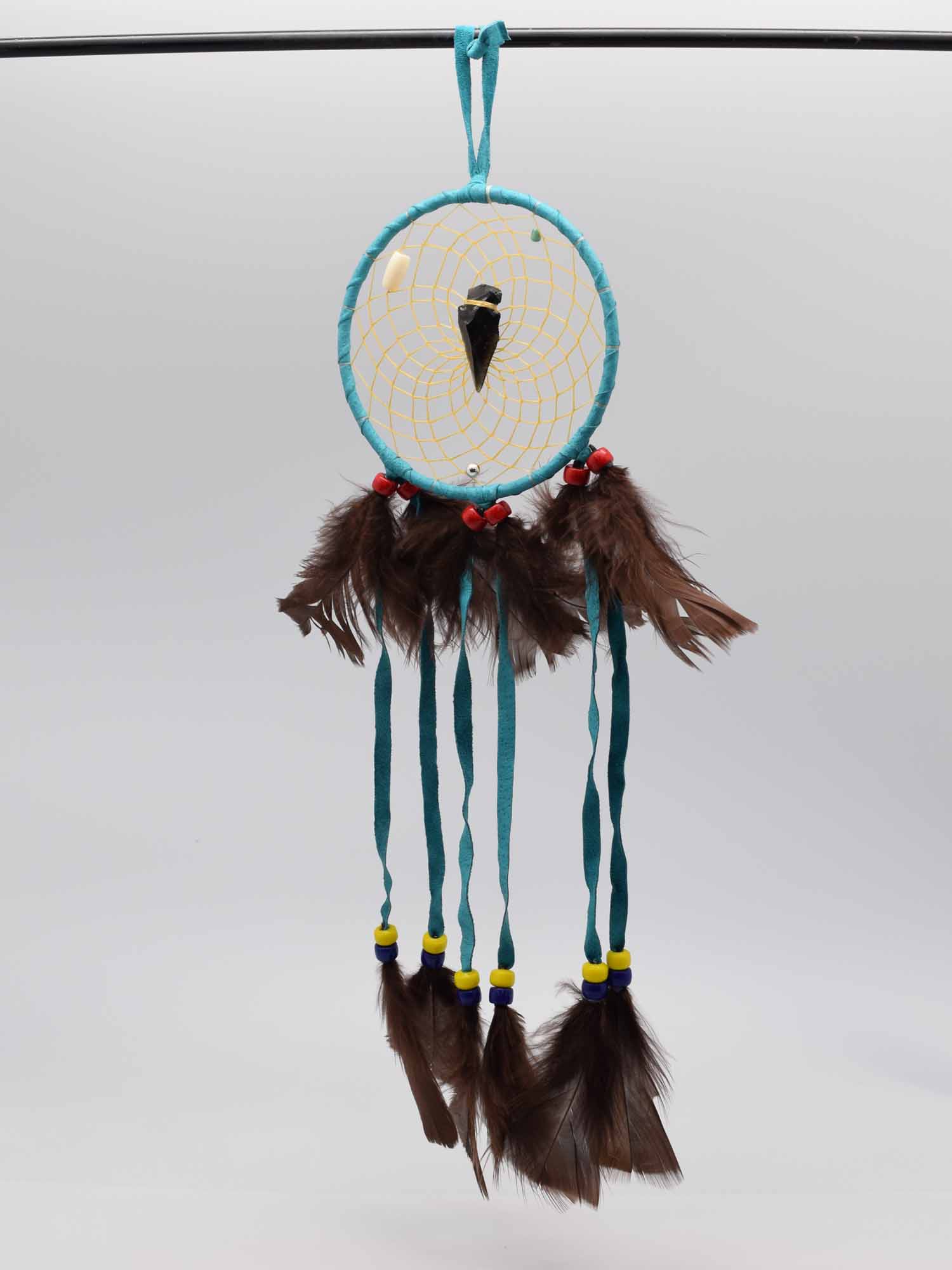 Navajo Fancy Dreamcatcher with Glass Beads: 4" 