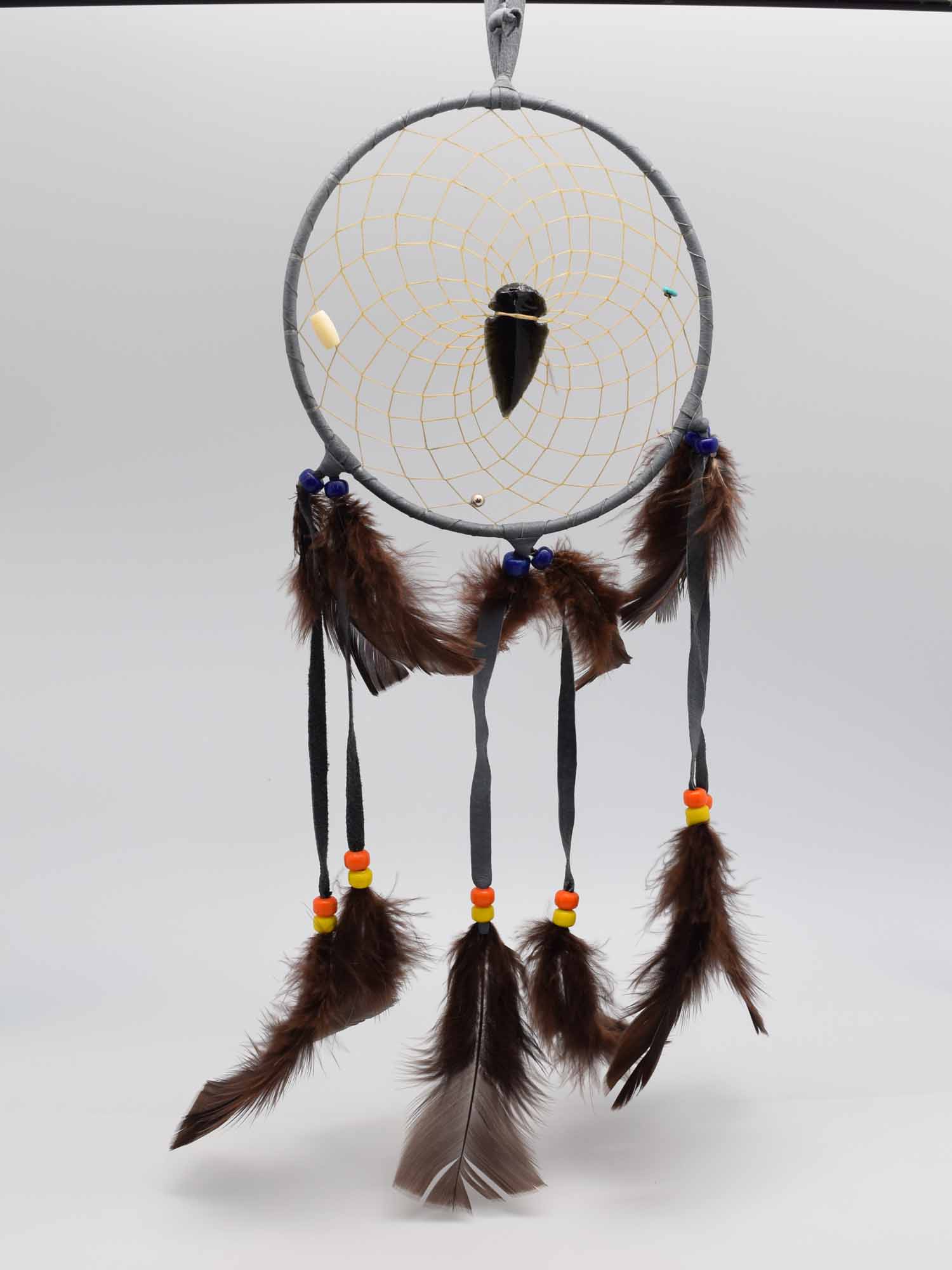 Navajo Fancy Dreamcatcher with Glass Beads: 6" 