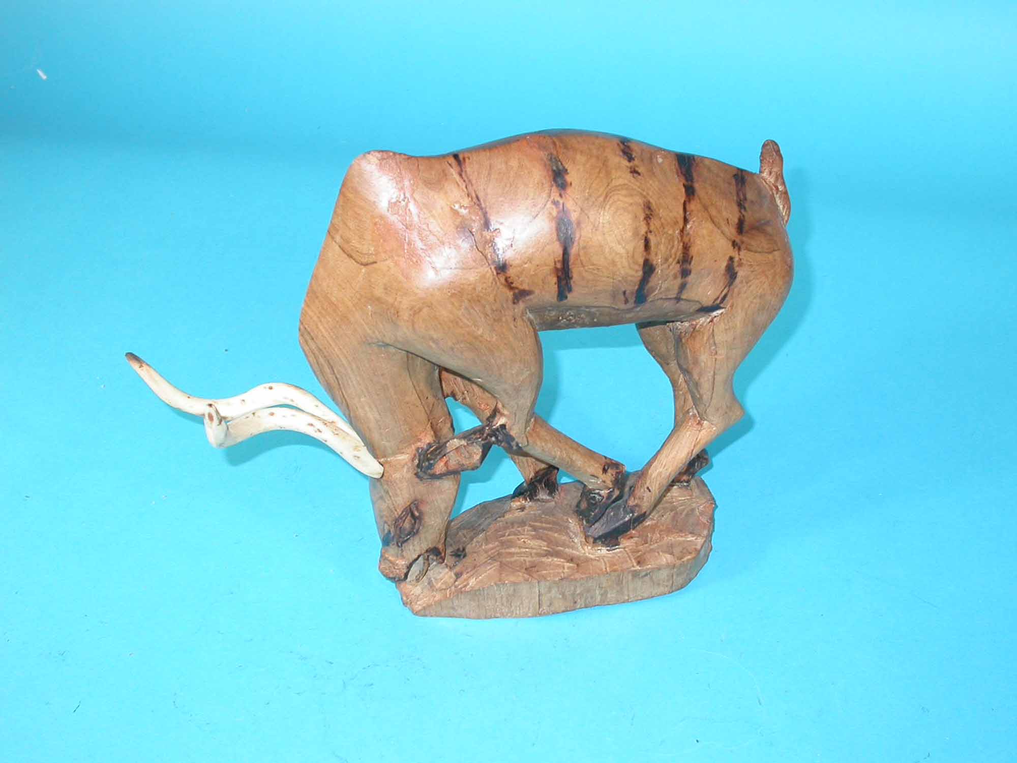 African Kudu Wood Carving 