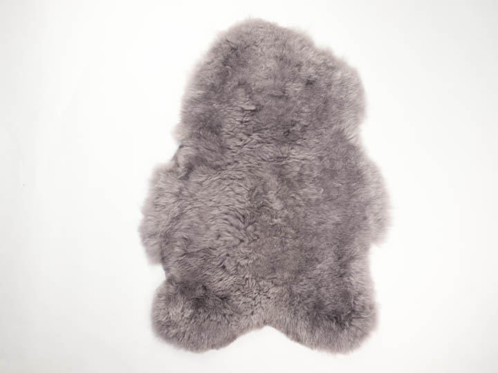Dyed Icelandic Sheepskin: Shorn: Gray: 90-100cm or 36" to 40": Gallery Item 