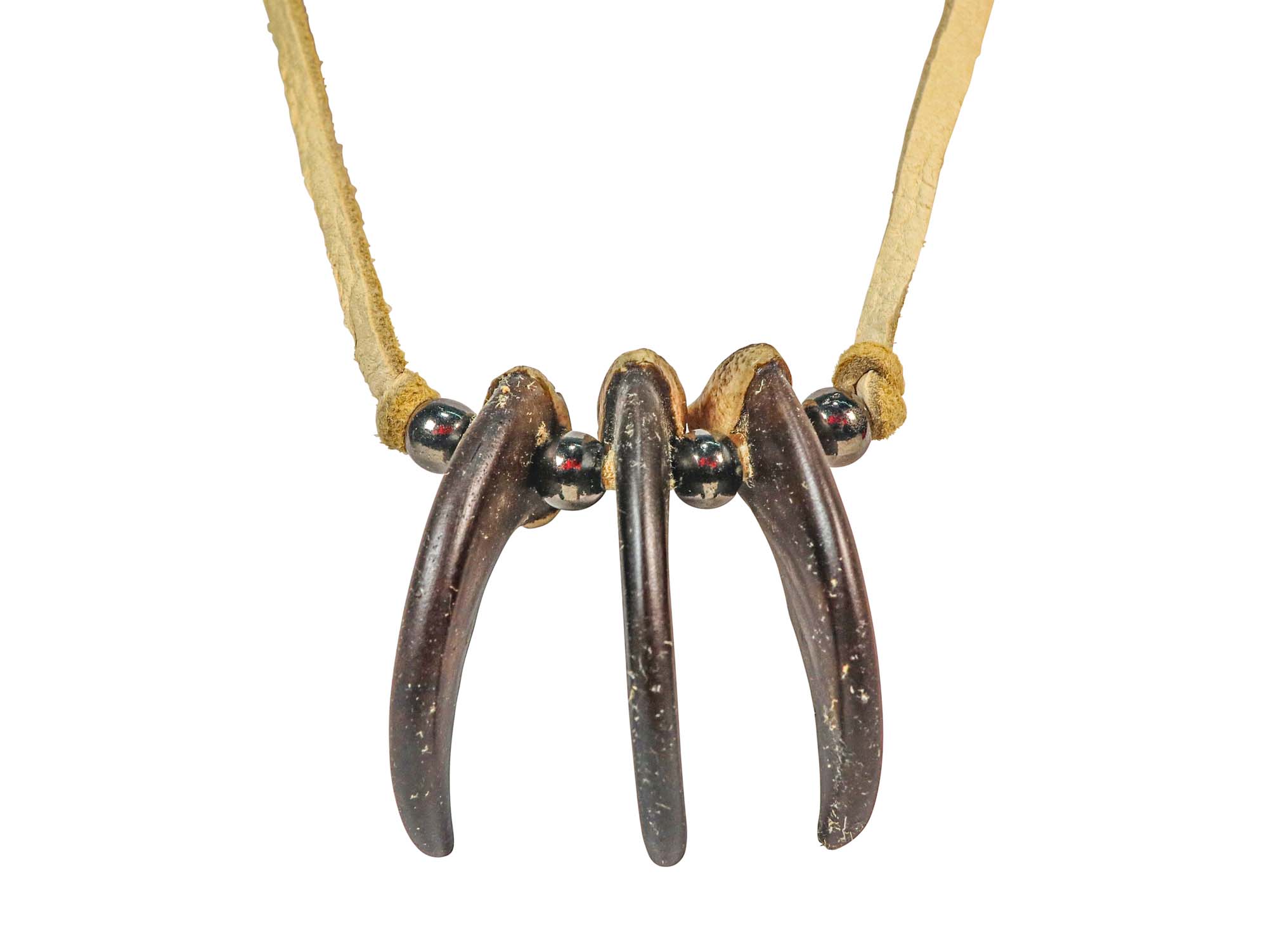 Realistic Iroquois Bear Claw Necklace: 3-claw: Gallery Item 