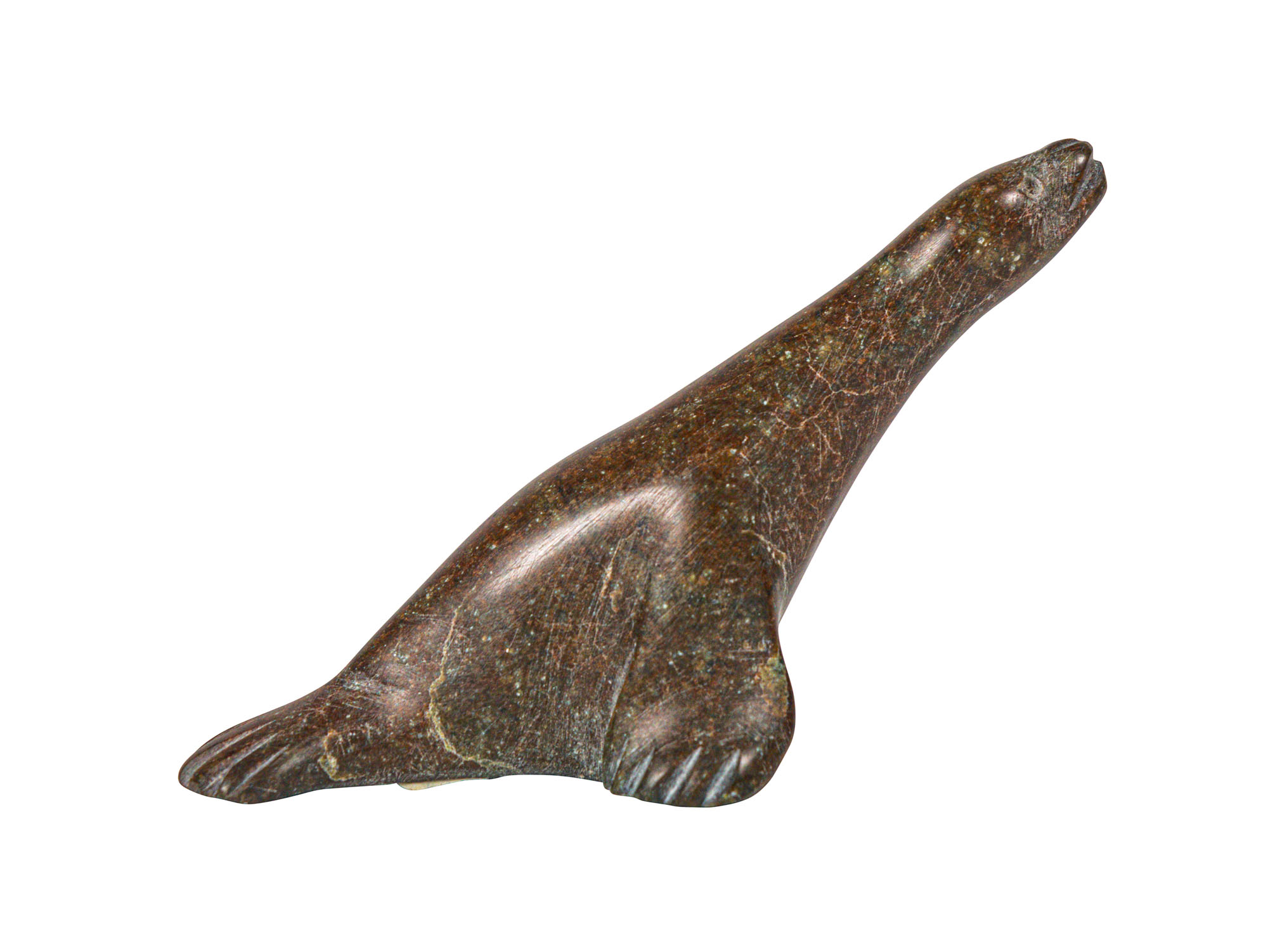 Inuit Soapstone Carving: Seal Design: Gallery Item - 44-G15 (10URM1)
