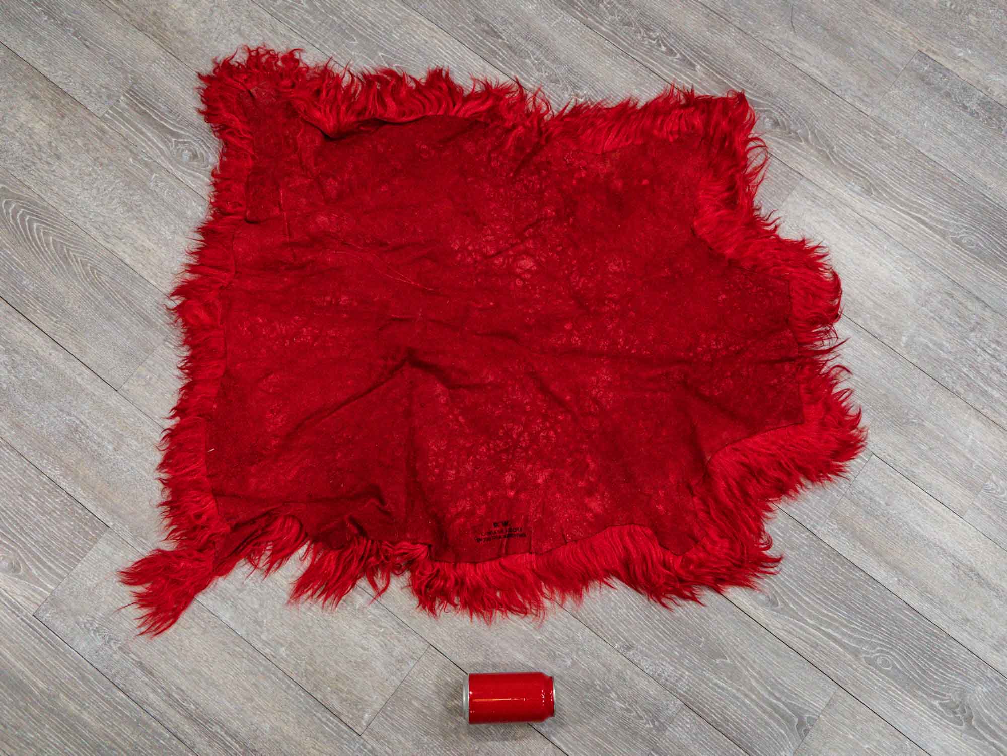Dyed Angora Goatskin: #1: Extra Large: Red: Gallery Item - 66-A1XL-RD-G4981 (10UB06)