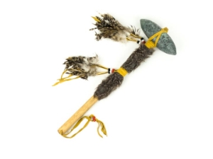 18" Iroquois Soapstone War Club 