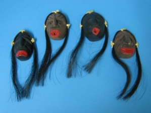 Iroquois False Face Guardian Mask: Assorted 