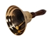 Brass Bell with Wood Handle: ~10&quot; - 1136-50-246 (Y1M)