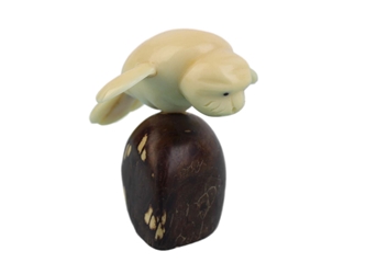 Tagua Nut Carving: Manatee 